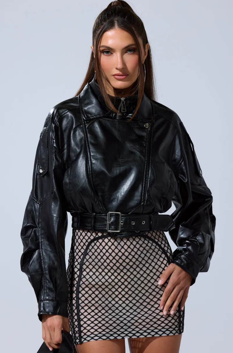 EVA SLOUCHY MOTO IN BLACK sold by AKIRA product image thumbnail 5