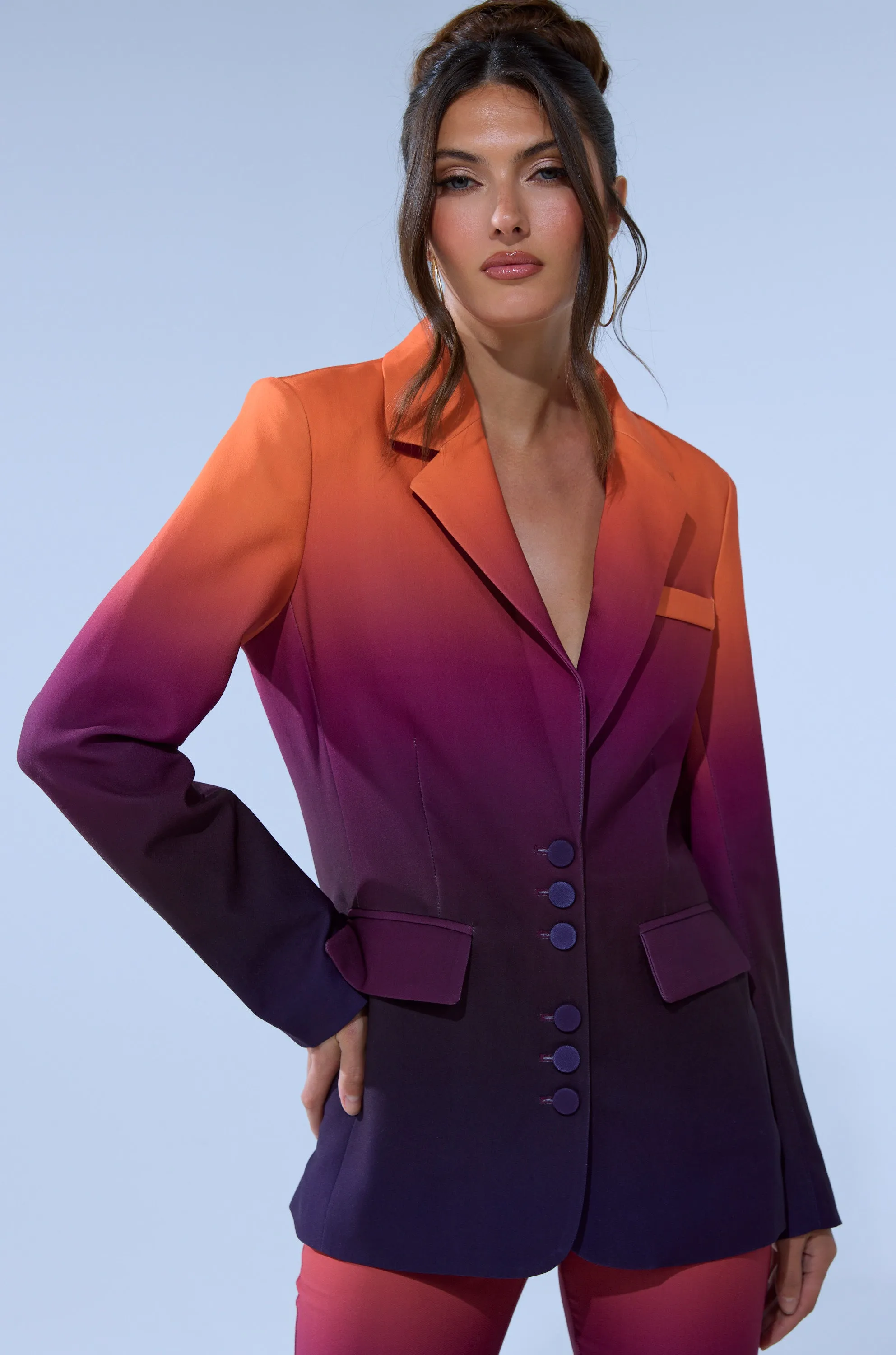 RISE AND SHINE OMBRE BLAZER sold by AKIRA product image thumbnail 3