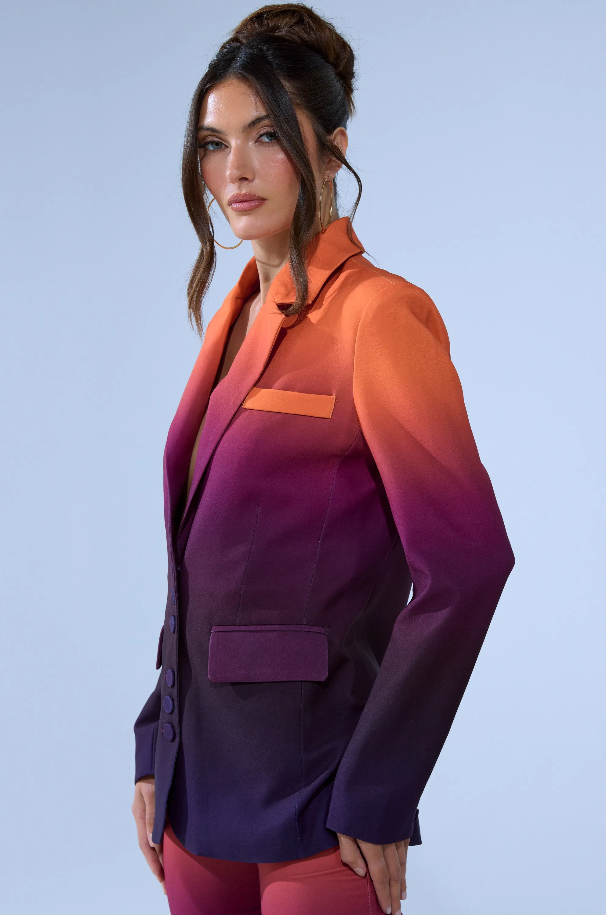 RISE AND SHINE OMBRE BLAZER sold by AKIRA product image thumbnail 4