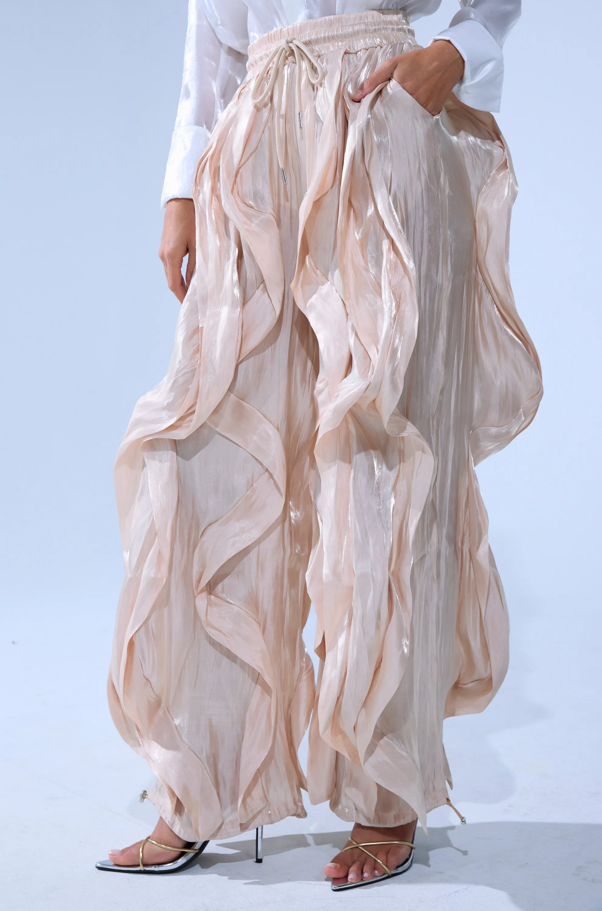 COOLEST ON THE BLOCK SATIN JOGGER sold by AKIRA product image thumbnail 3