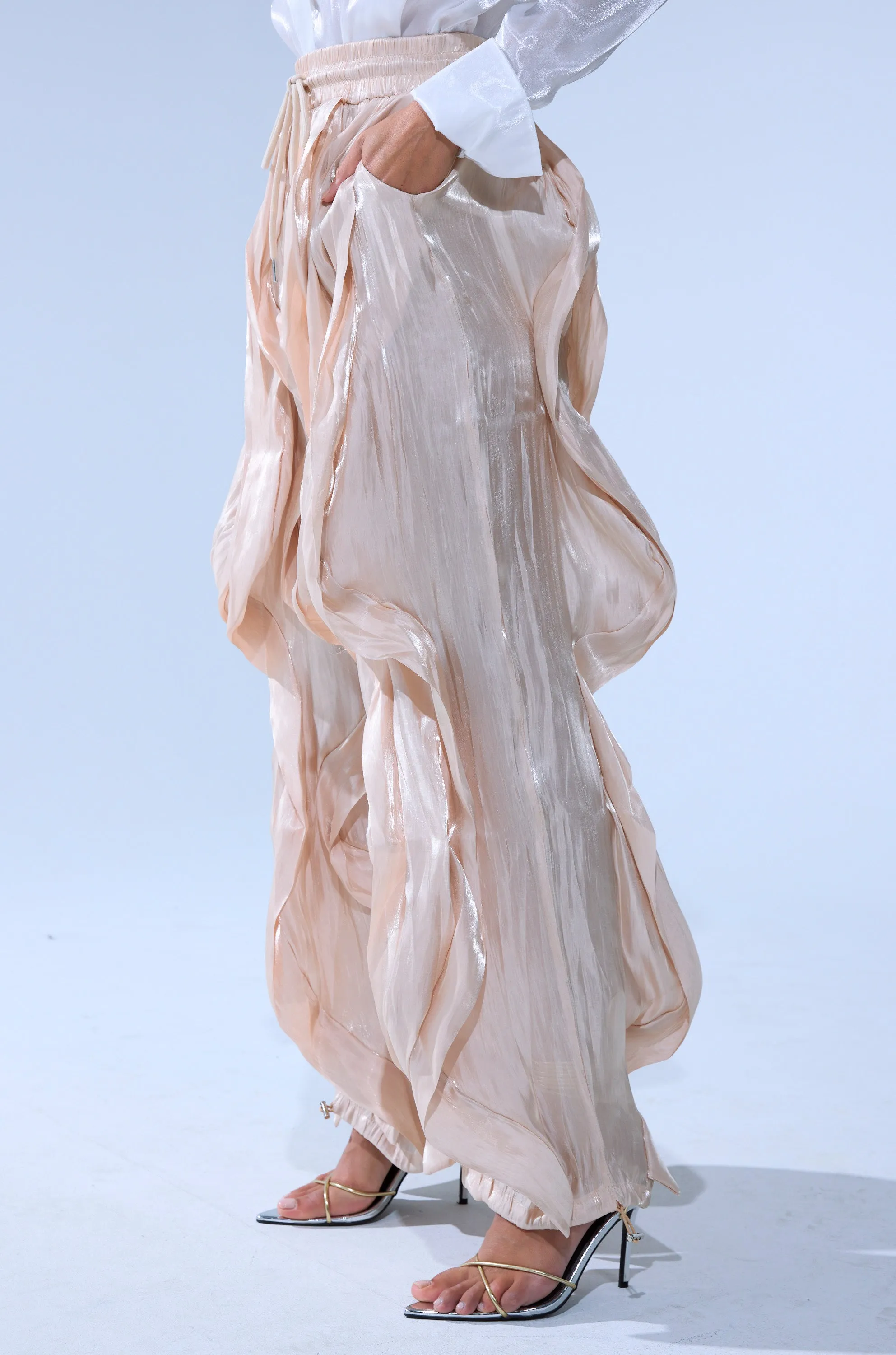 COOLEST ON THE BLOCK SATIN JOGGER sold by AKIRA product image thumbnail 4