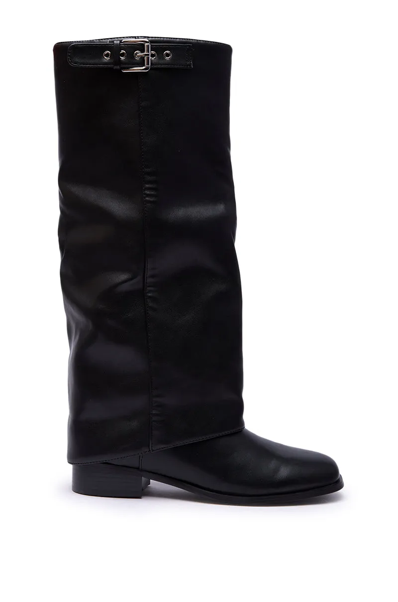 AZALEA WANG BRONTE BLACK FLAT KNEE HIGH RIDING BOOT sold by AKIRA product image thumbnail 5