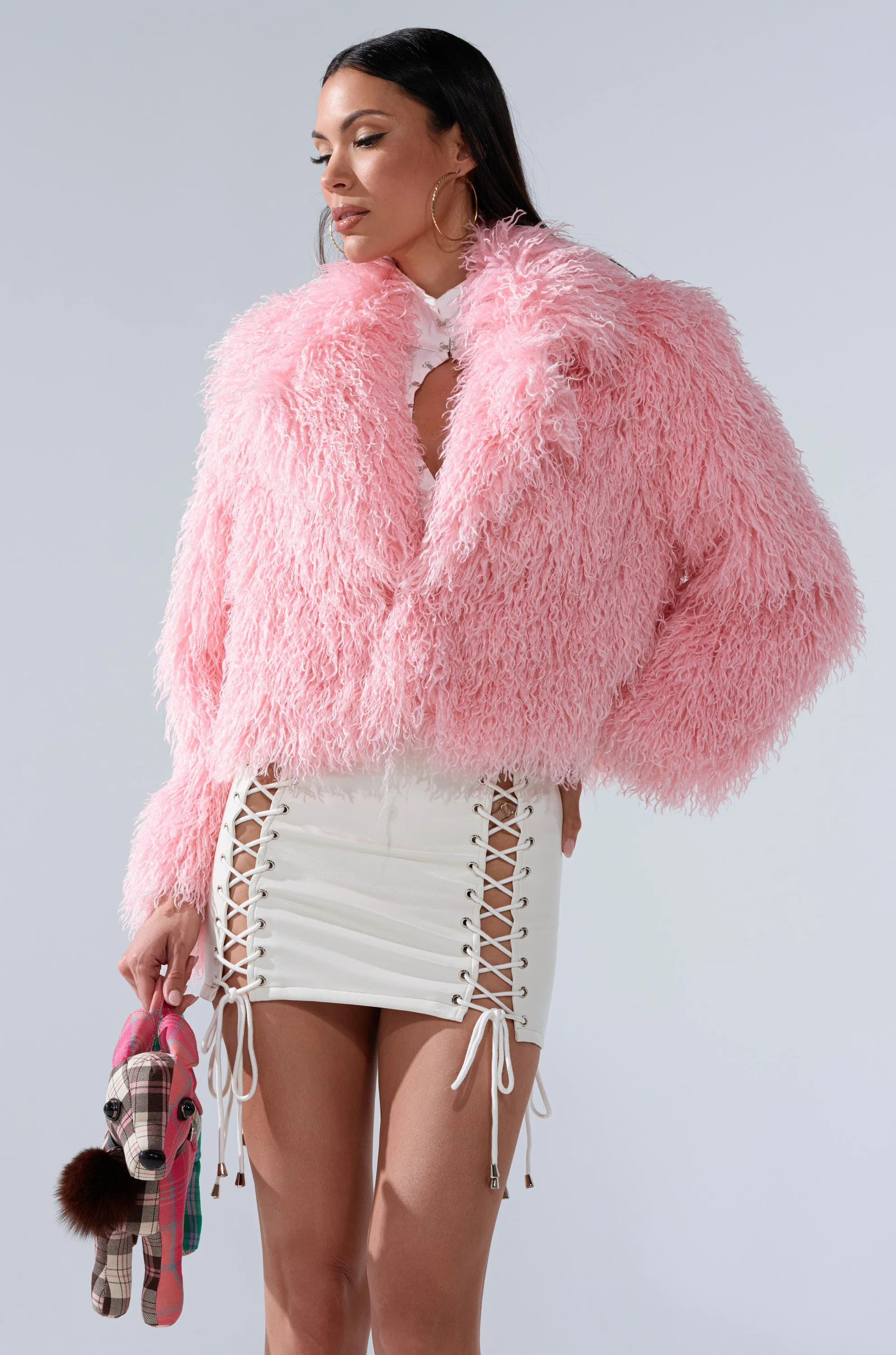 DIVINE FEMININE FAUX FUR COAT sold by AKIRA product image thumbnail 3