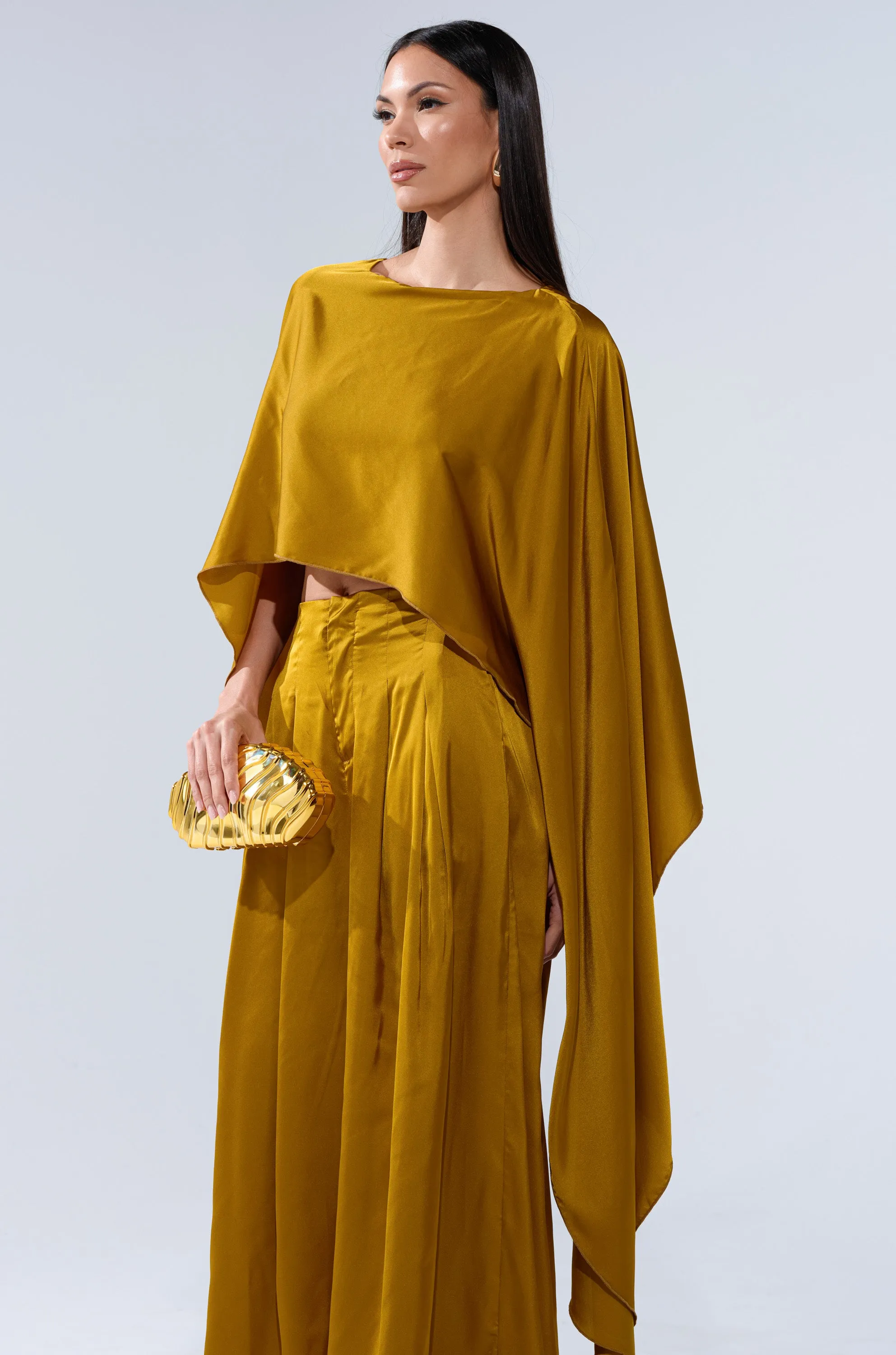 COCKTAIL HOUR BLOUSE IN MUSTARD sold by AKIRA product image thumbnail 4