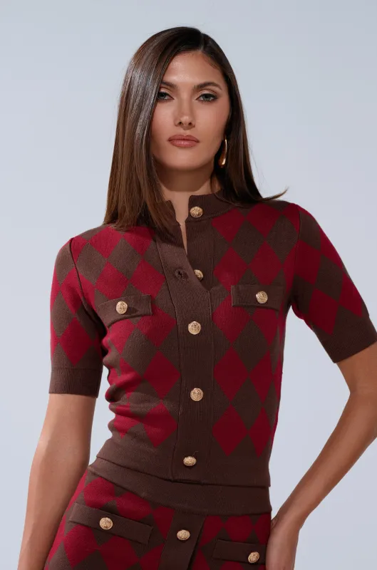 THE BEST PART OF THIS ABSTRACT CARDIGAN sold by AKIRA