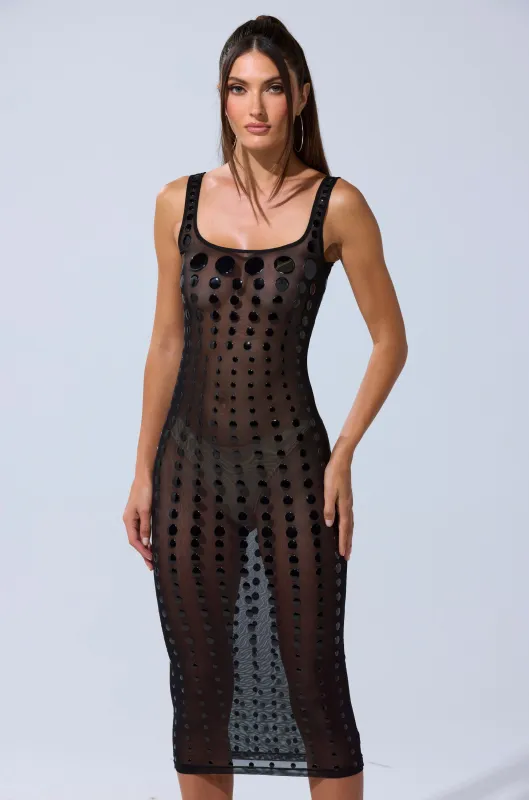 ROUND OF APPLAUSE MIDI DRESS sold by AKIRA