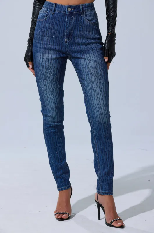 SHINING STAR RHINESTONE WIDE LEG PANT sold by AKIRA