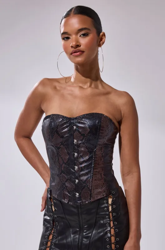 TIFFANY SNAKE CORSET sold by AKIRA