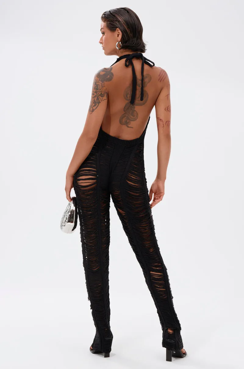 IT GIRL SHREDDED JUMPSUIT sold by AKIRA product image thumbnail 4