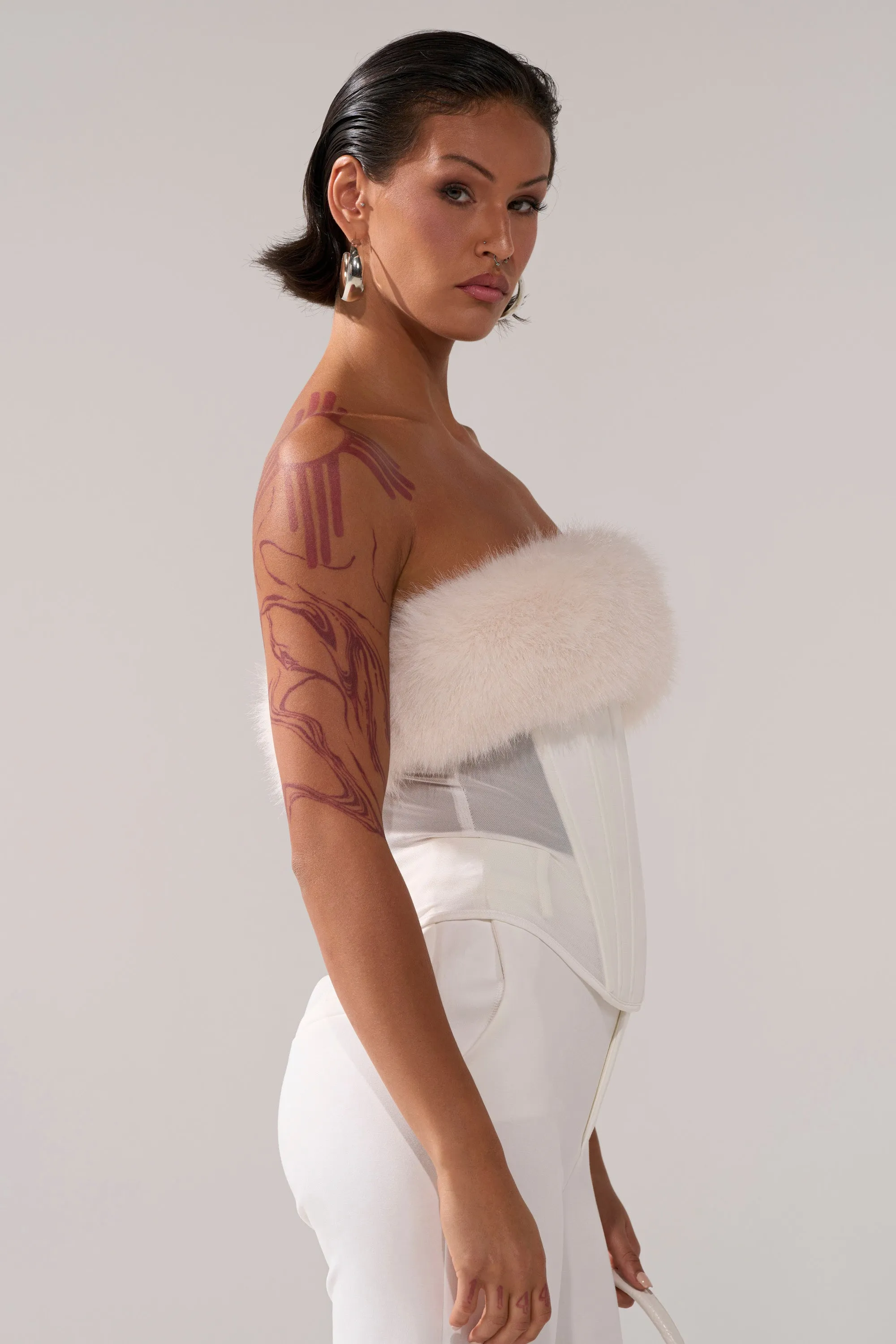 SNOW BUNNY CORSET WITH FUR sold by AKIRA product image thumbnail 3