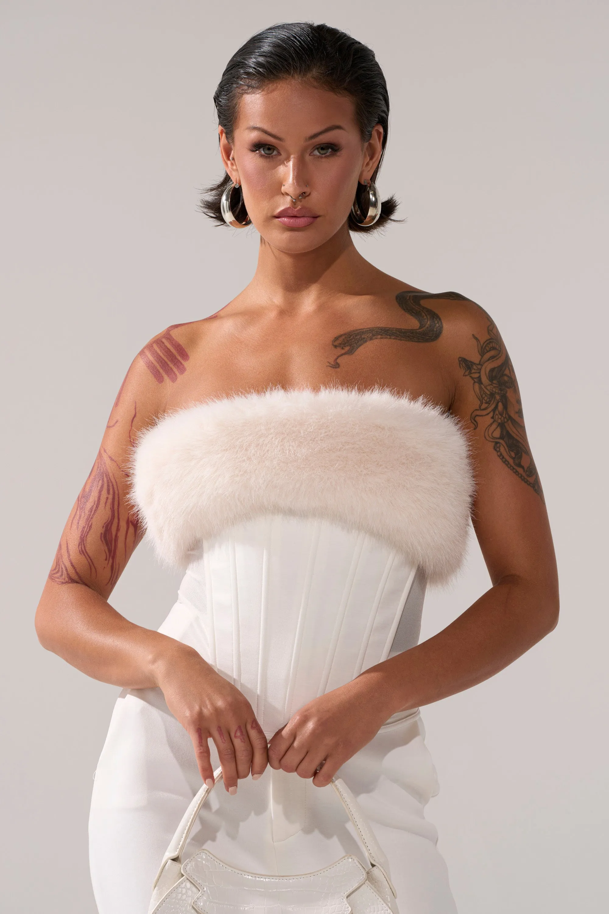 SNOW BUNNY CORSET WITH FUR sold by AKIRA product image thumbnail 2