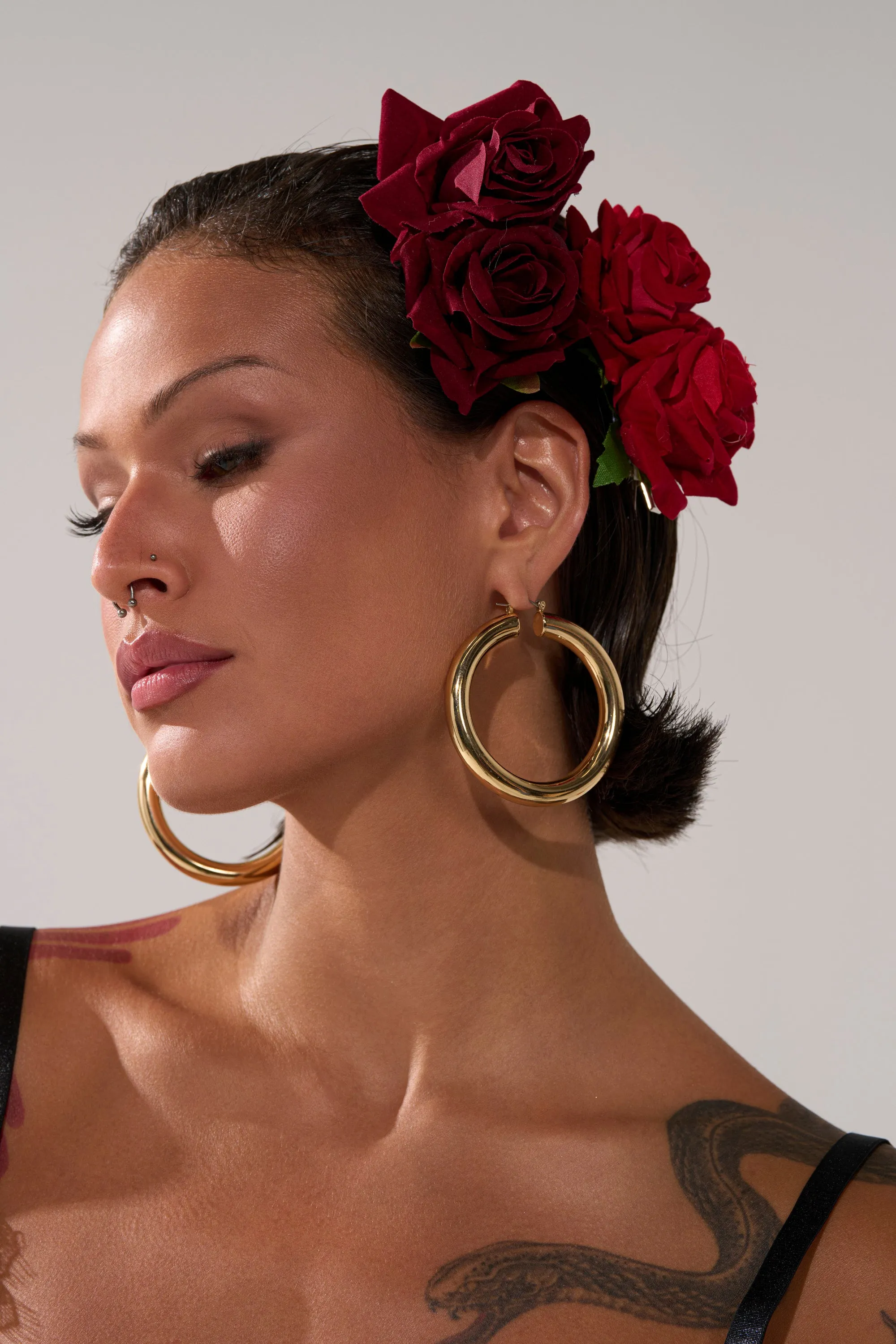 ROSES ARE RED HAIR CLIPS sold by AKIRA