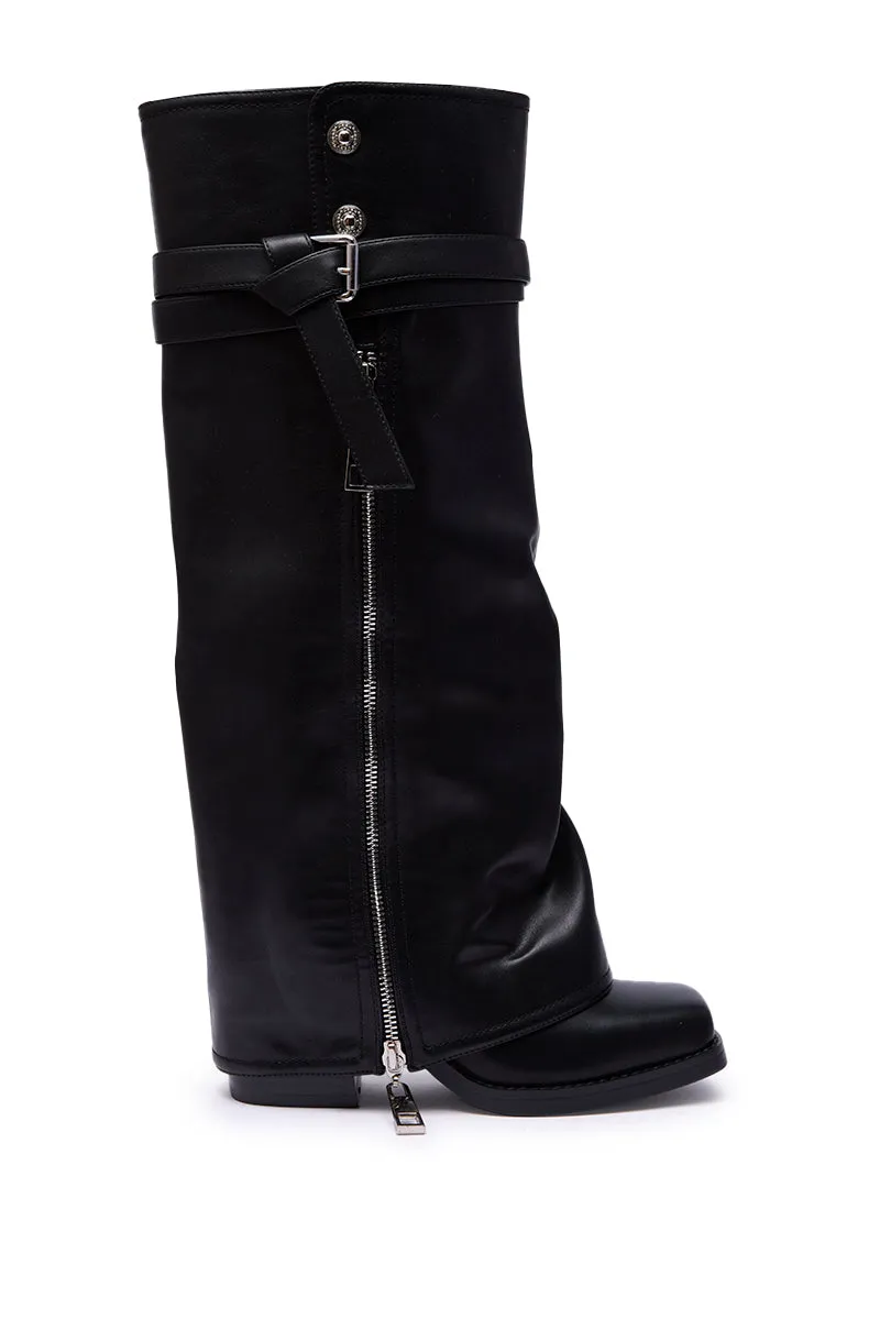 AZALEA WANG EIRA CHUNKY BOOTIE WITH SQUARE TOE sold by AKIRA product image thumbnail 3