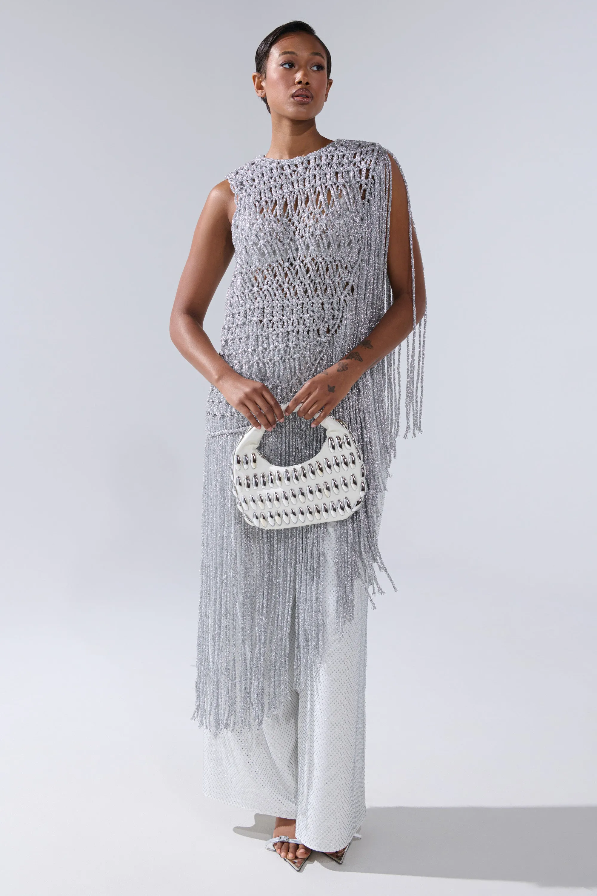 UNDRESS FRINGE BLOUSE sold by AKIRA product image thumbnail 4