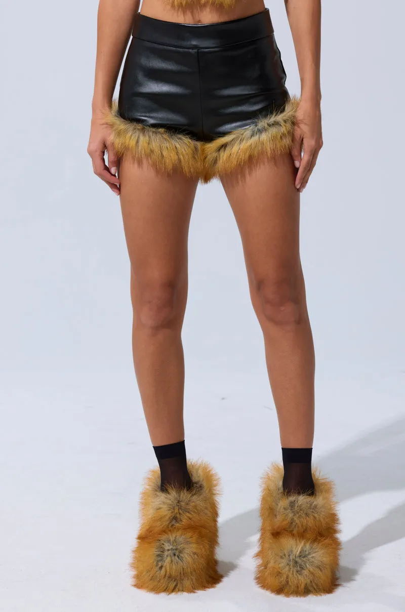 DONT TOUCH SHORT WITH FUR TRIM sold by AKIRA product image thumbnail 4