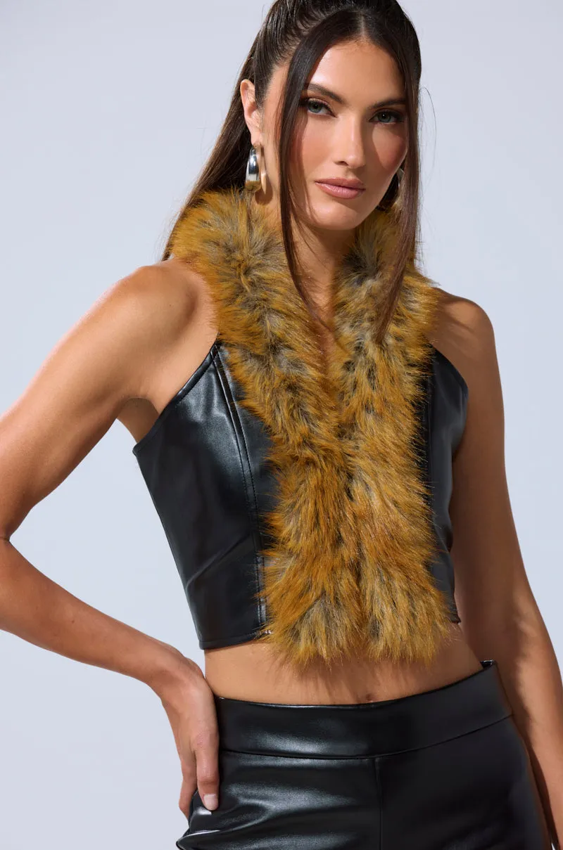 DONT TOUCH FUR BRALETTE sold by AKIRA