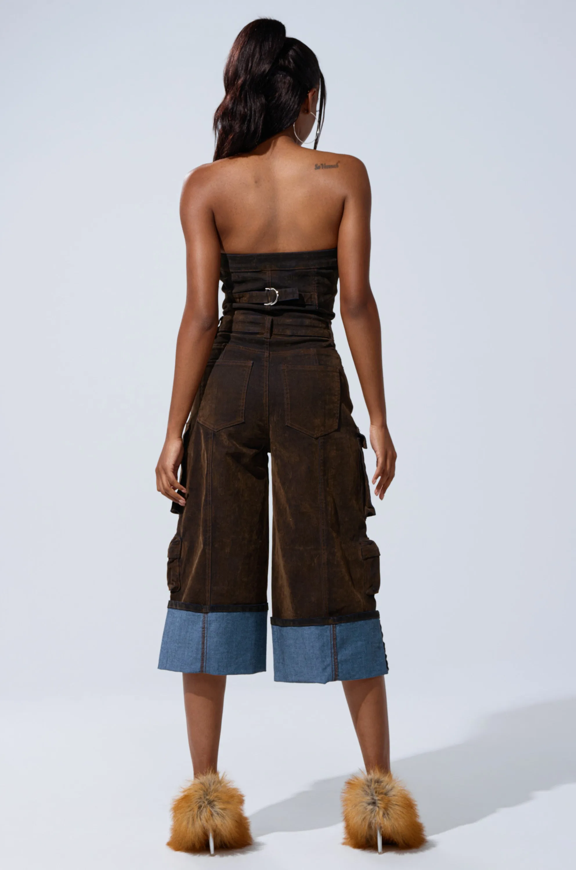 ALICIA CROPPED CARGO JUMPSUIT sold by AKIRA product image thumbnail 5