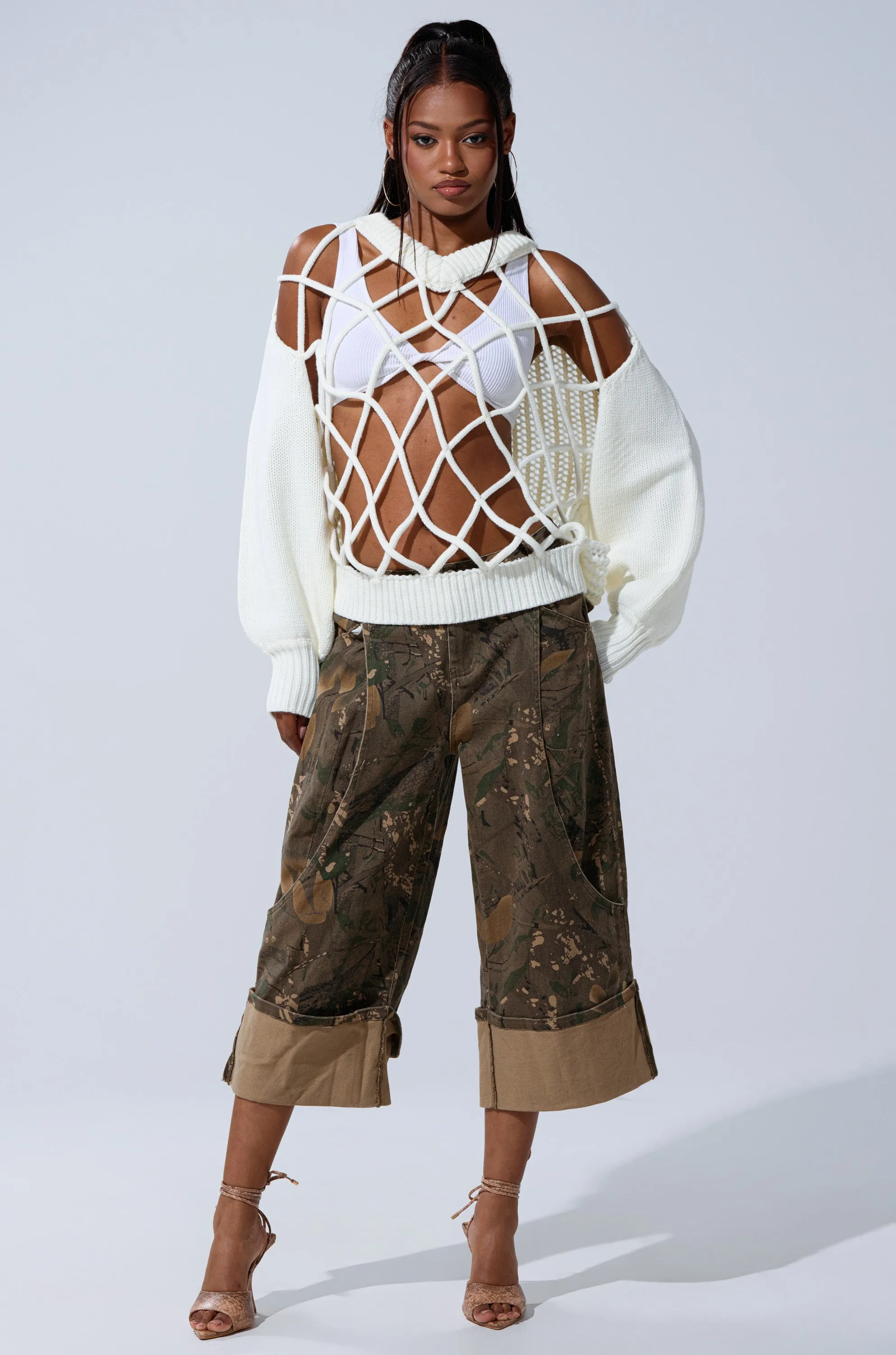 DOWN AND DIRTY CAMO BERMUDA SHORT sold by AKIRA