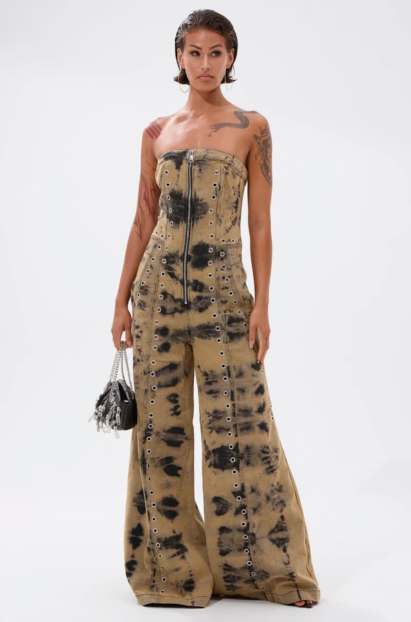 INTERNET FAMOUS PAINTED DENIM JUMPSUIT sold by AKIRA product image thumbnail 2