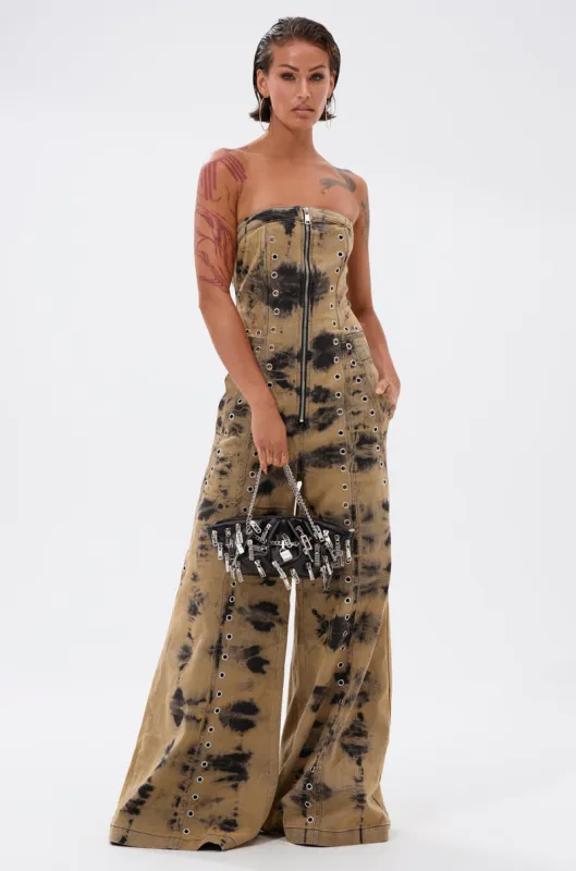 INTERNET FAMOUS PAINTED DENIM JUMPSUIT sold by AKIRA