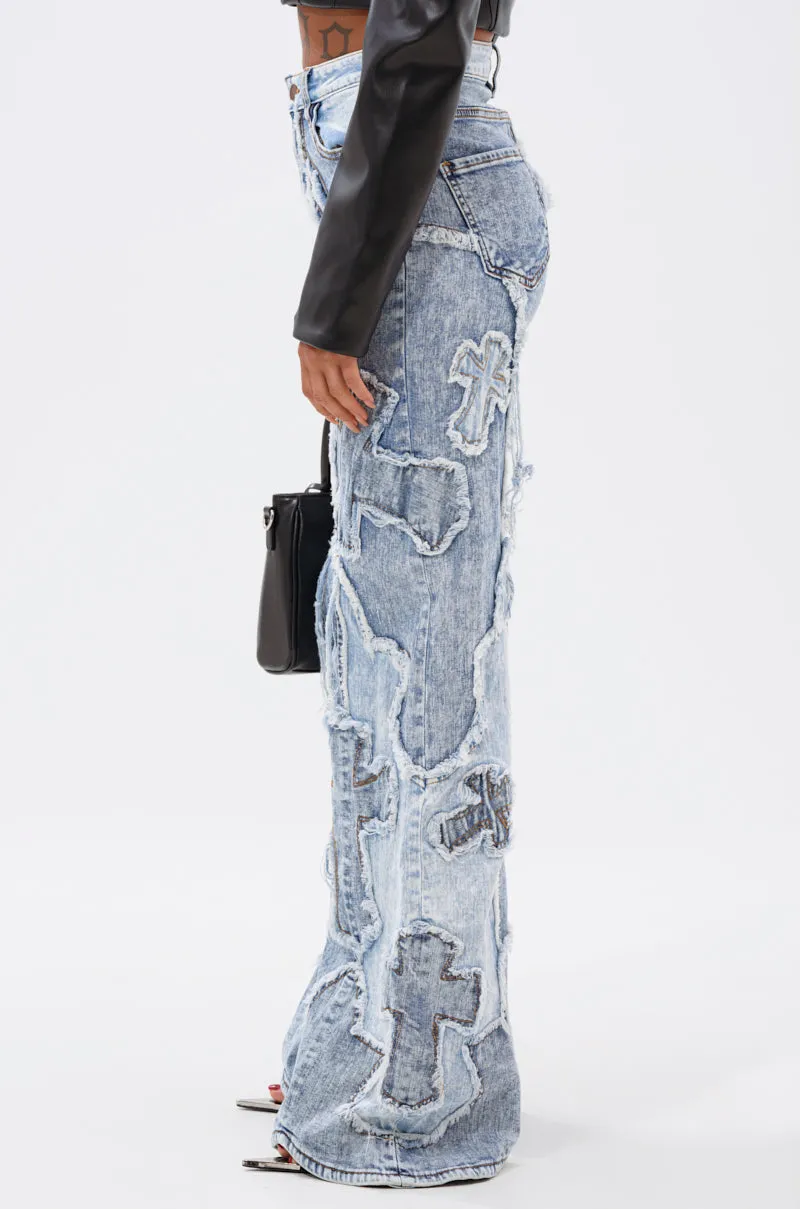 CROSSED OUT DENIM DISTRESSED PANT sold by AKIRA product image thumbnail 3