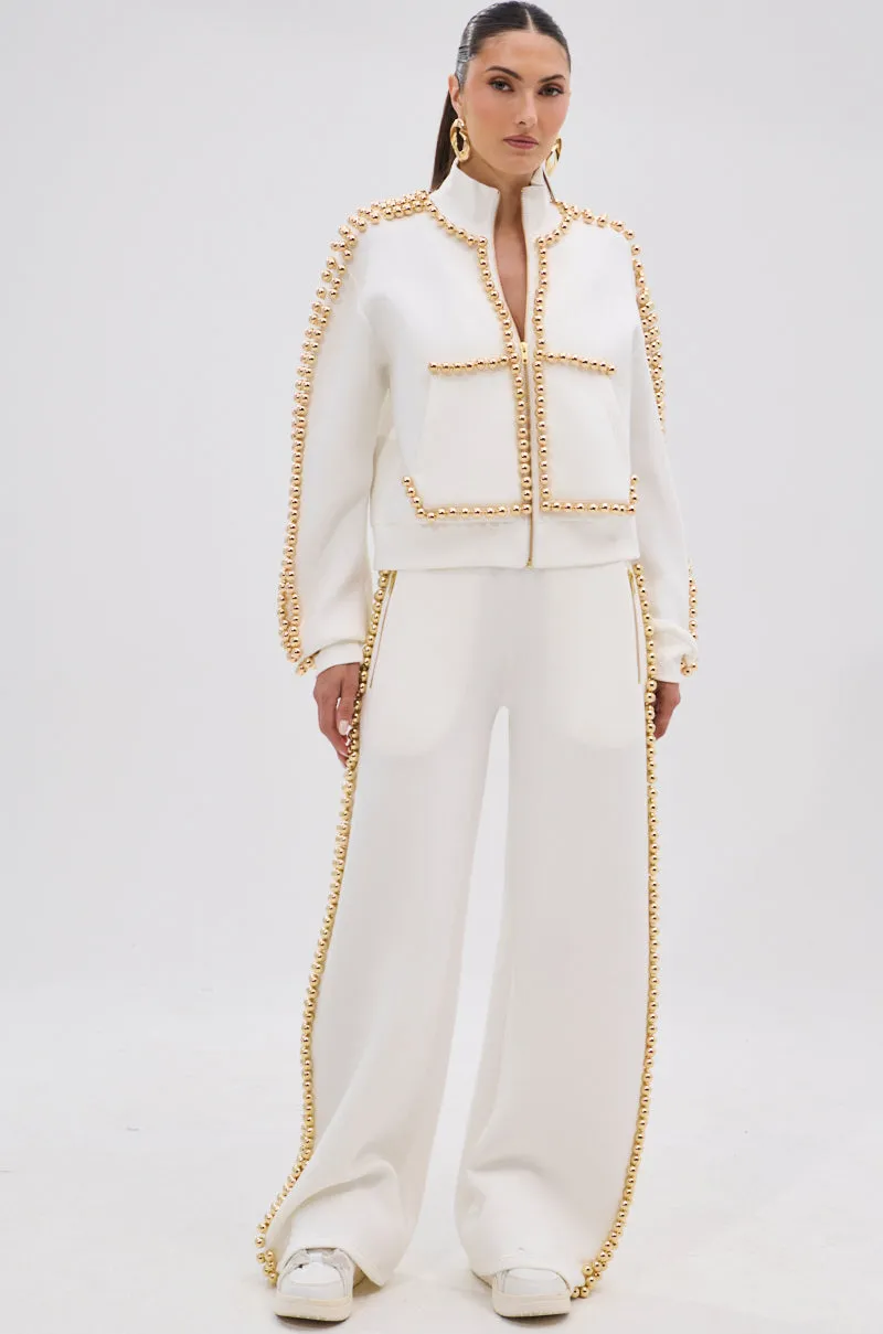 BALLS TO THE WALL JOGGER IN WHITE sold by AKIRA product image thumbnail 5