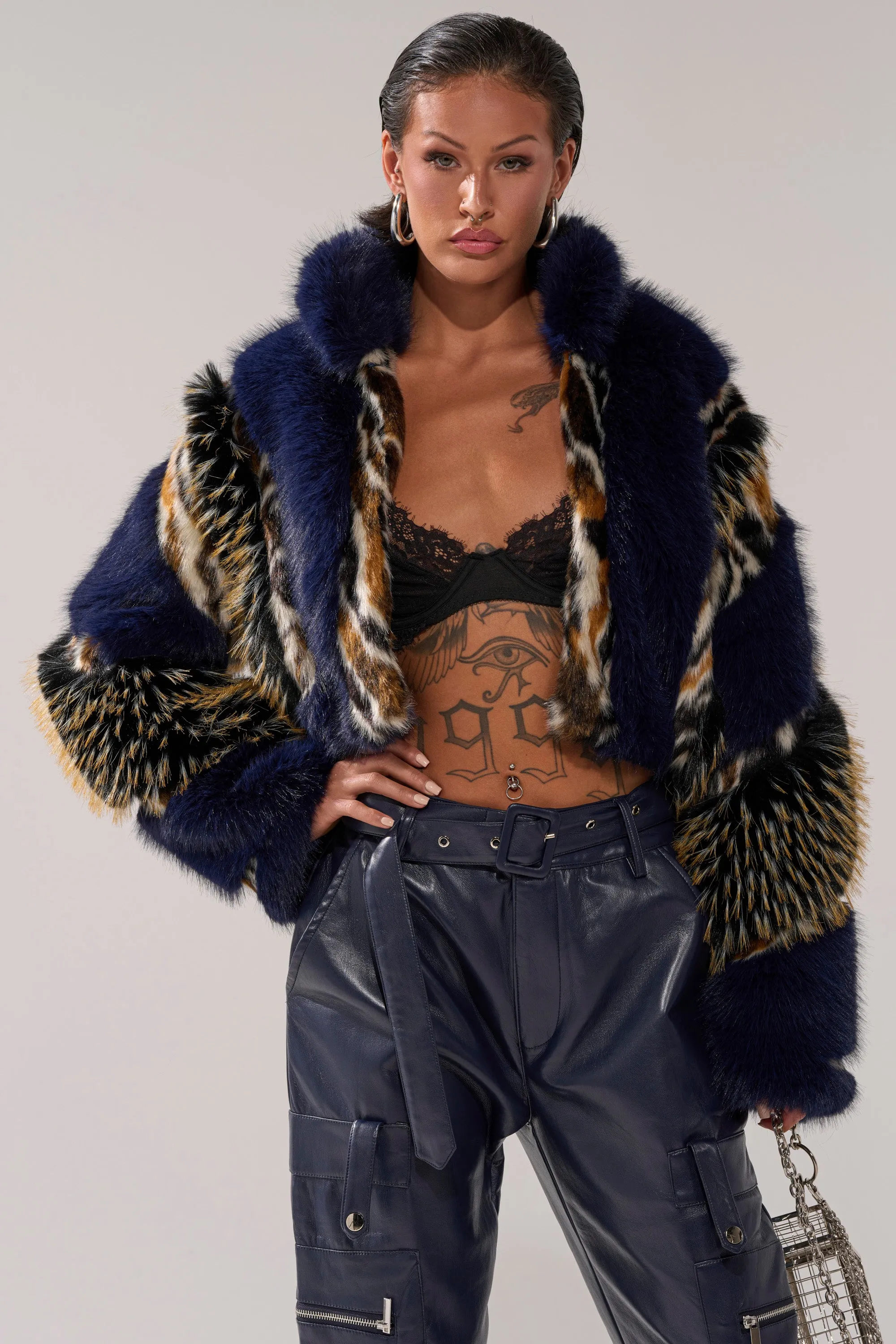 CYCLONE PATCHWORK FAUX FUR sold by AKIRA product image thumbnail 2