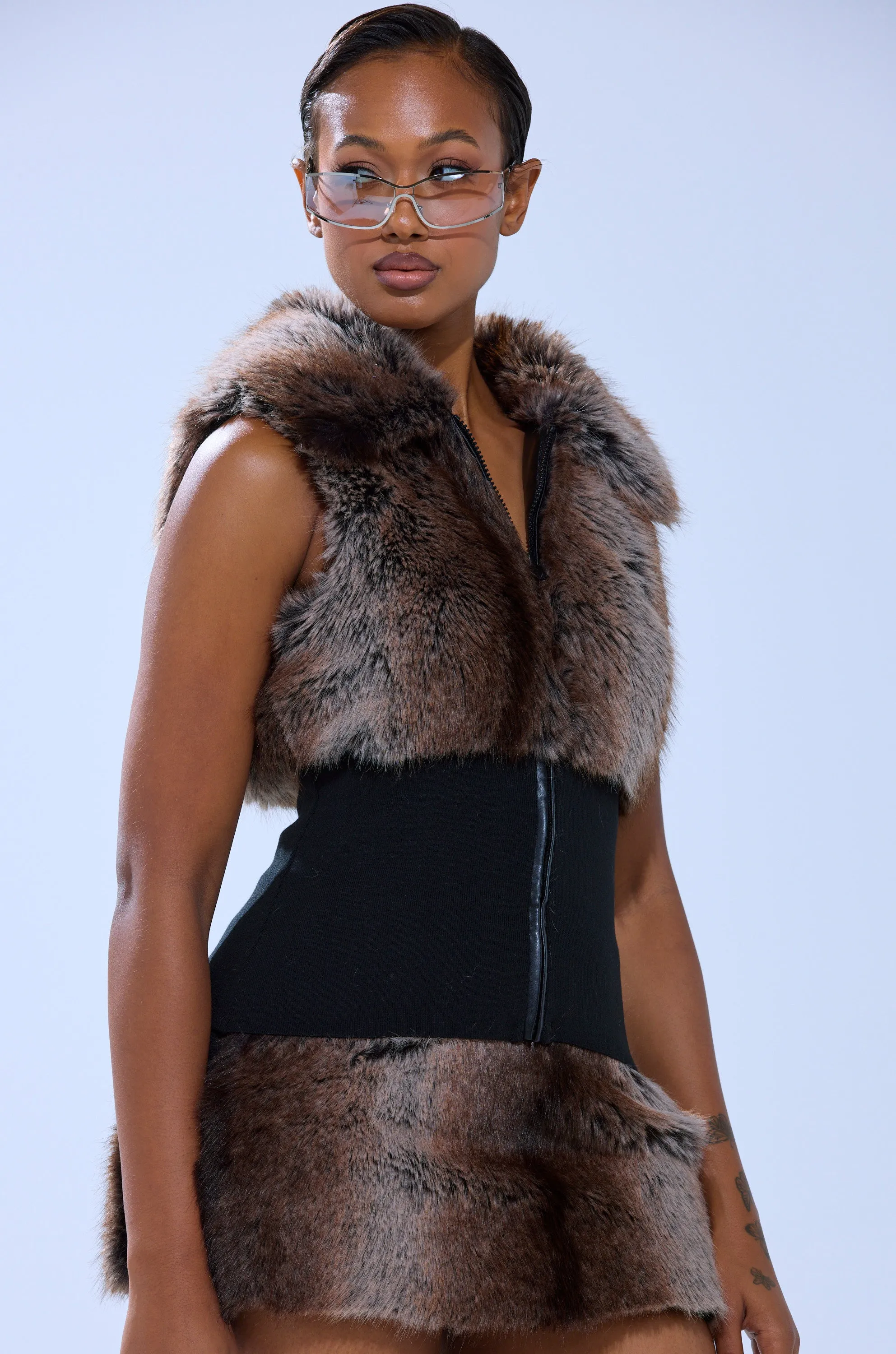 FEELS GOOD FUR BLOUSE sold by AKIRA product image thumbnail 3