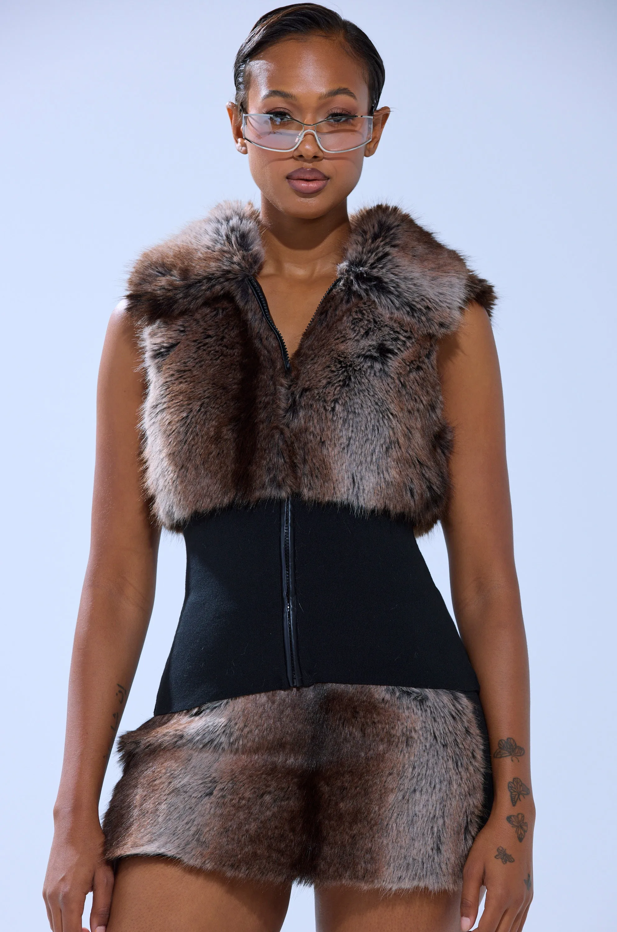 FEELS GOOD FUR BLOUSE sold by AKIRA product image thumbnail 2