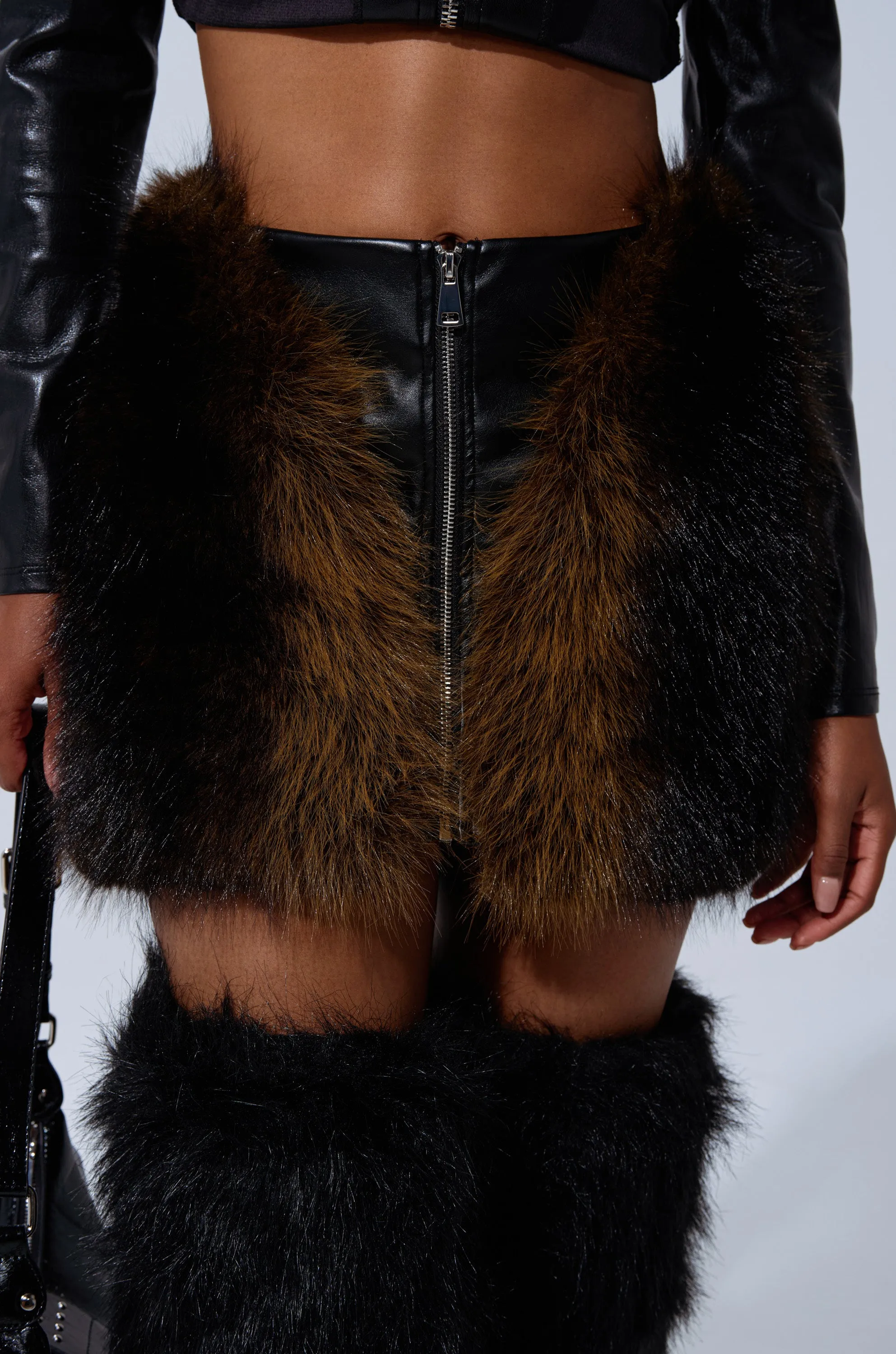 TOUCH ME IN THE MORNING FUR SKIRT sold by AKIRA product image thumbnail 2