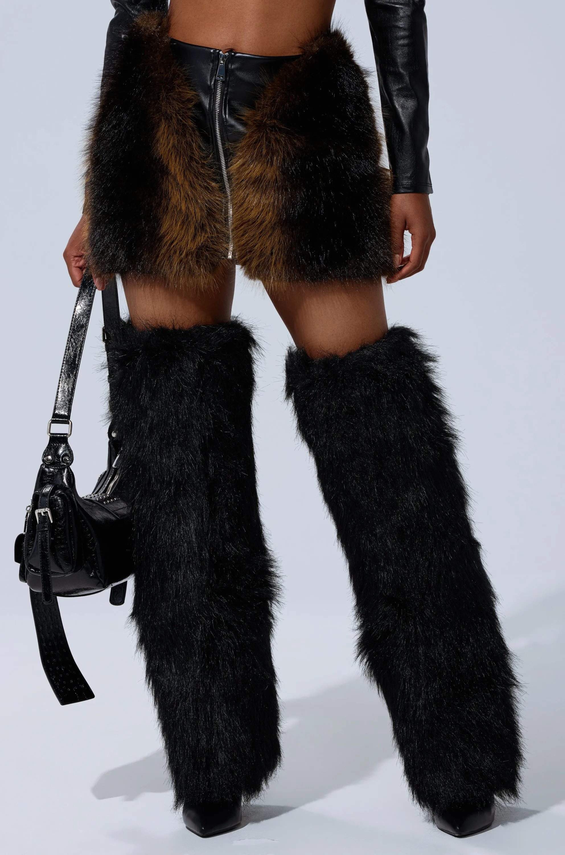 TOUCH ME IN THE MORNING FUR SKIRT sold by AKIRA product image thumbnail 3