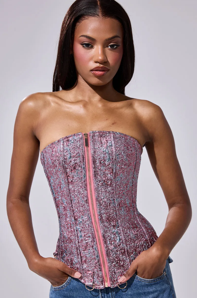 NO COMPETITION BROCADE CORSET sold by AKIRA product image thumbnail 5