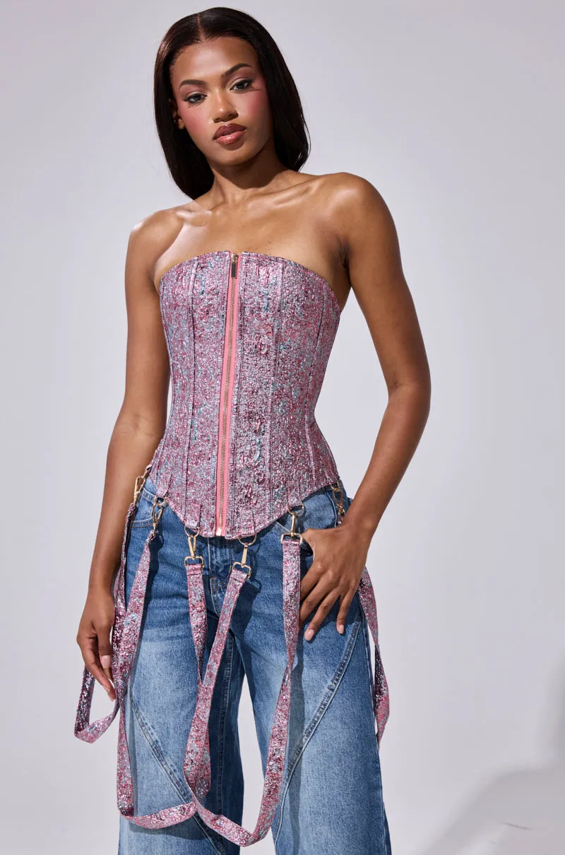 NO COMPETITION BROCADE CORSET sold by AKIRA product image thumbnail 4