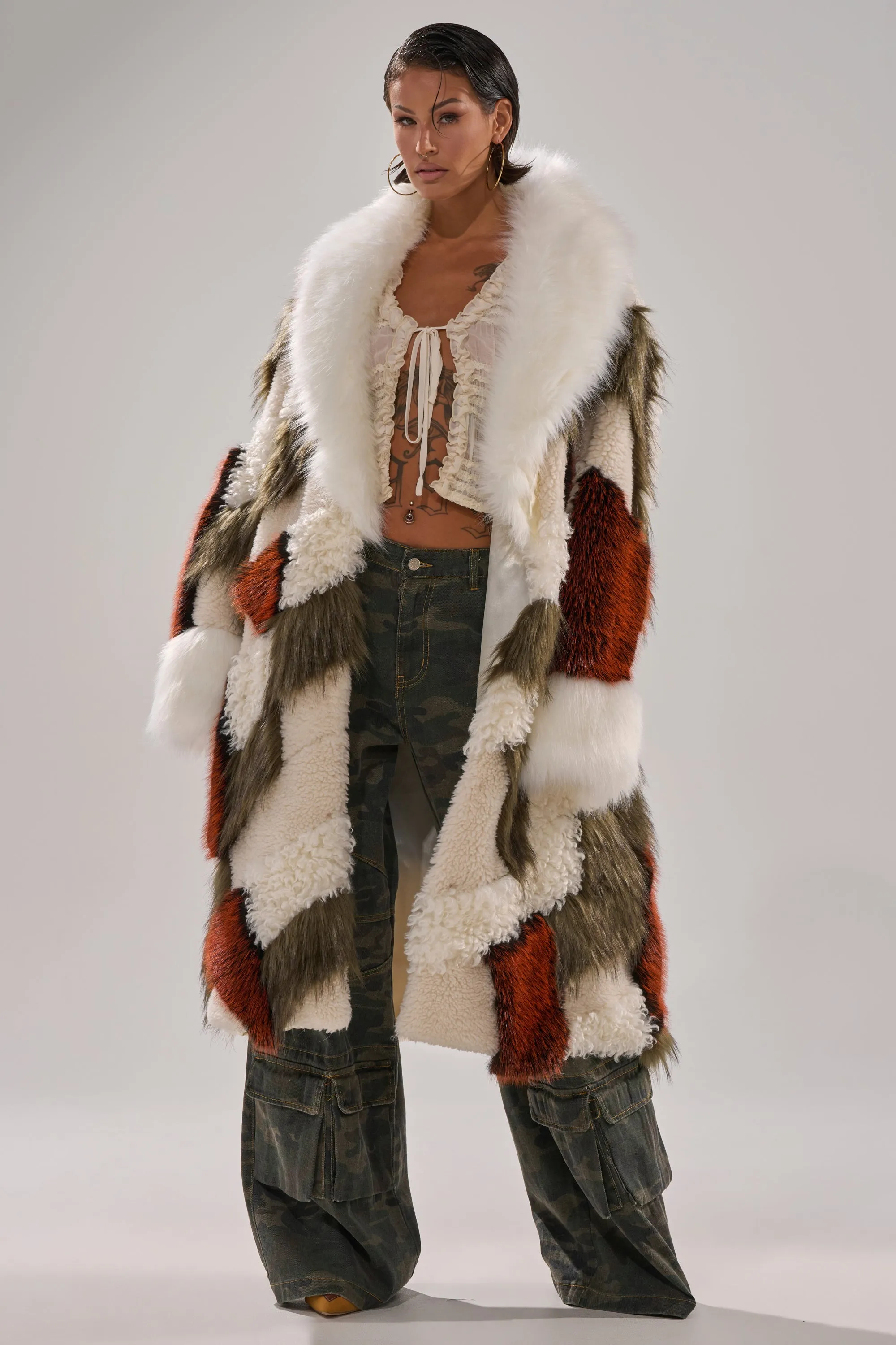 FLEUR PATCHWORK FAUX FUR sold by AKIRA product image thumbnail 2