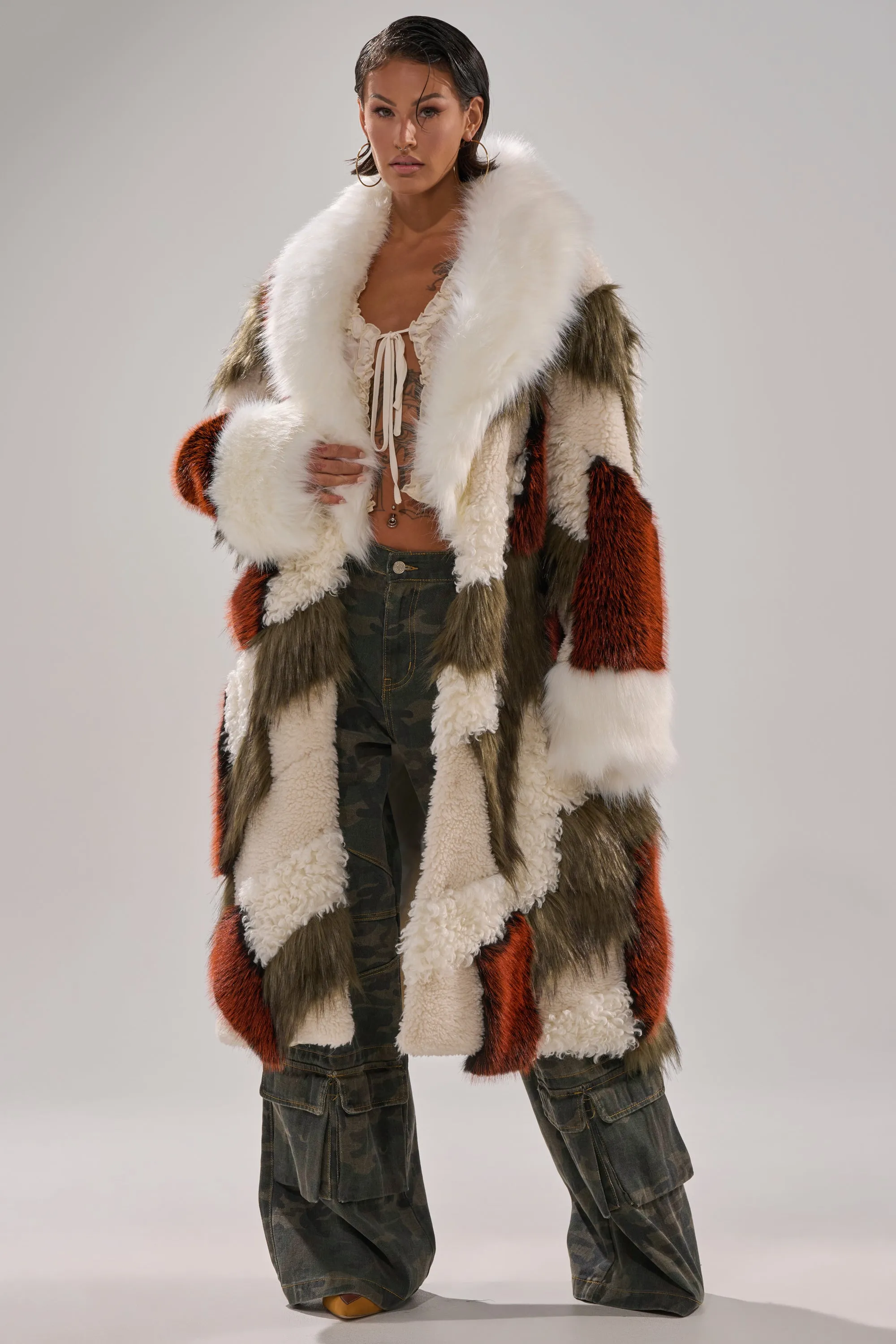 FLEUR PATCHWORK FAUX FUR sold by AKIRA product image thumbnail 3