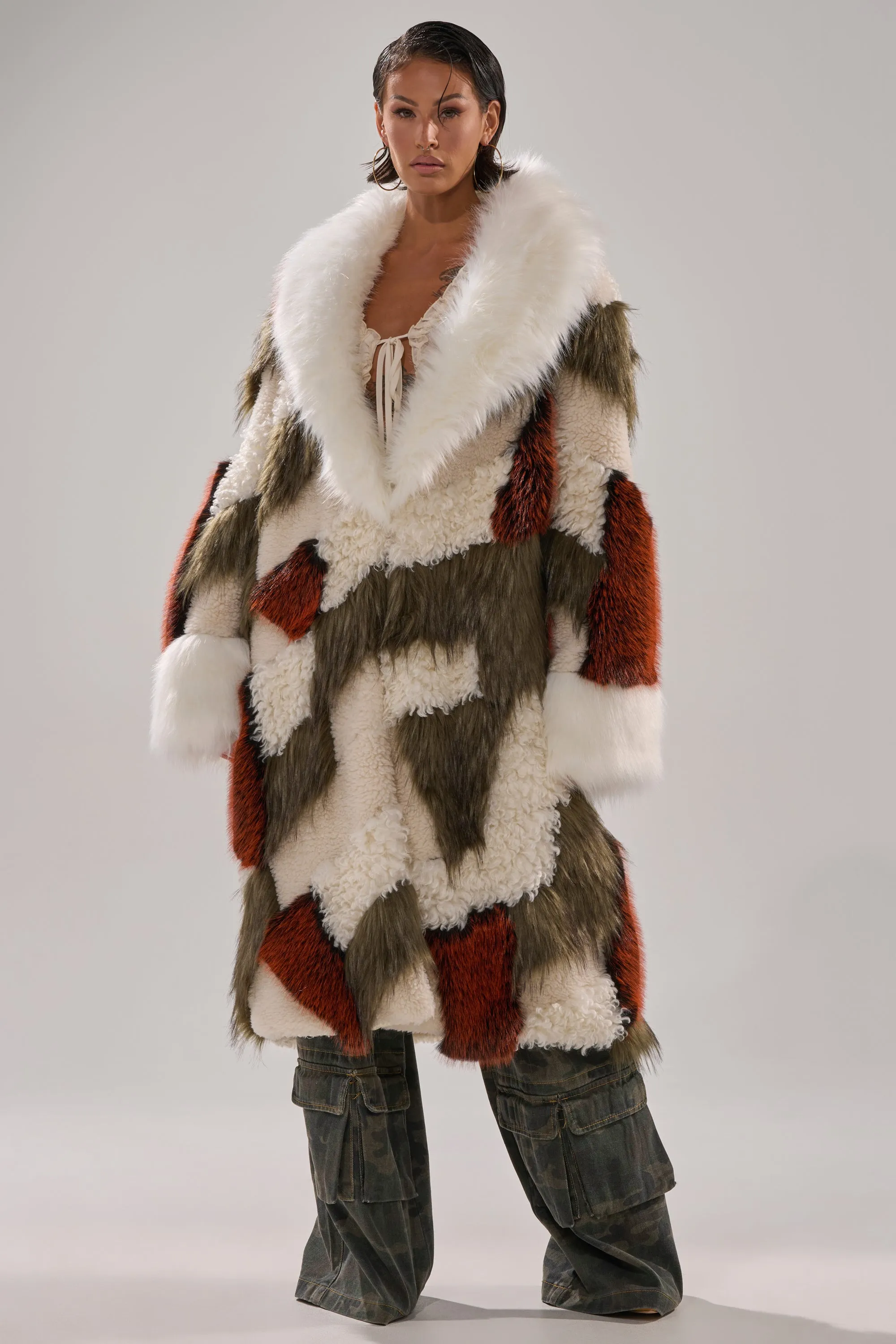 FLEUR PATCHWORK FAUX FUR sold by AKIRA product image thumbnail 5