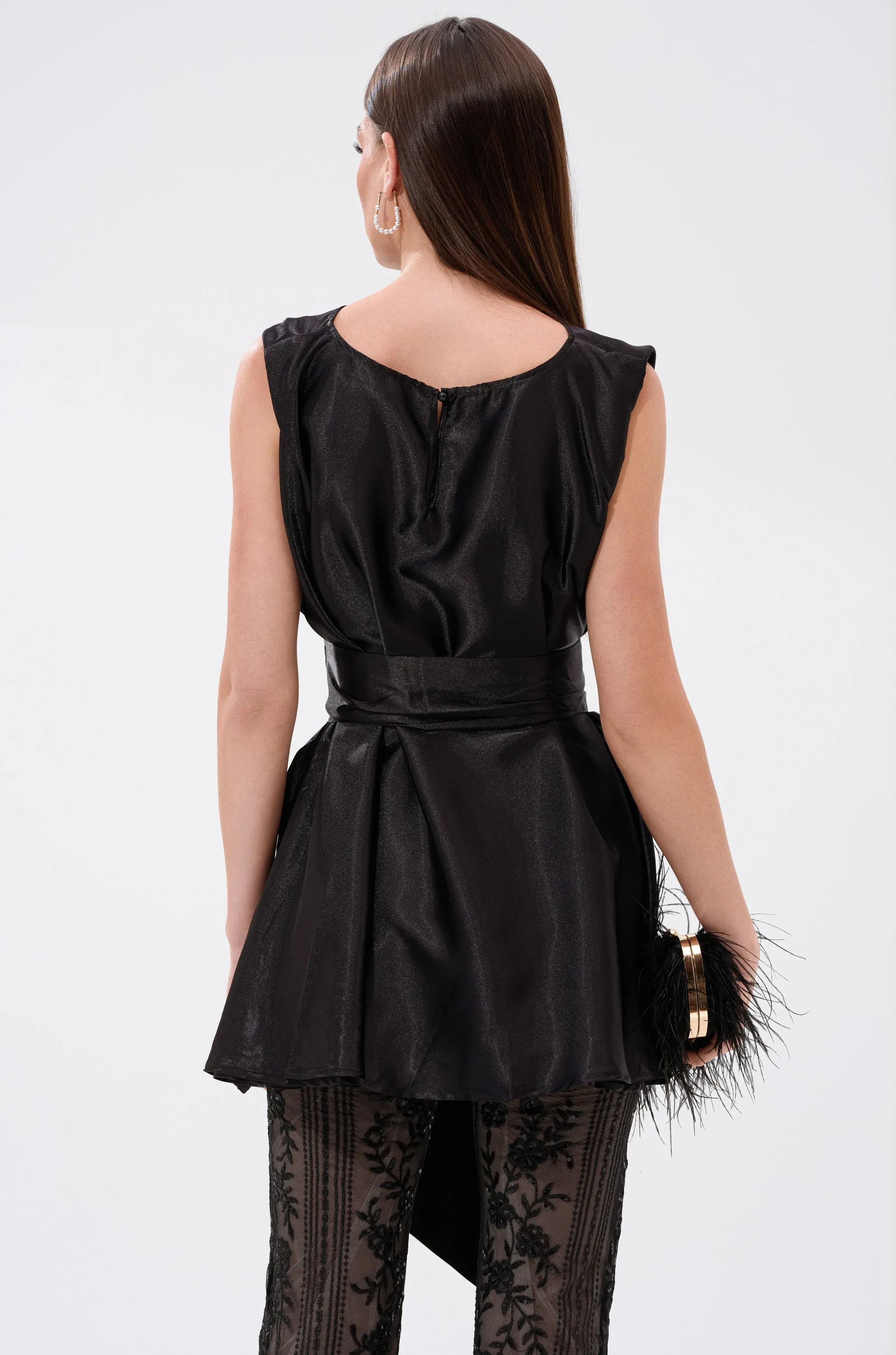 DEZI SATIN BLOUSE sold by AKIRA product image thumbnail 4