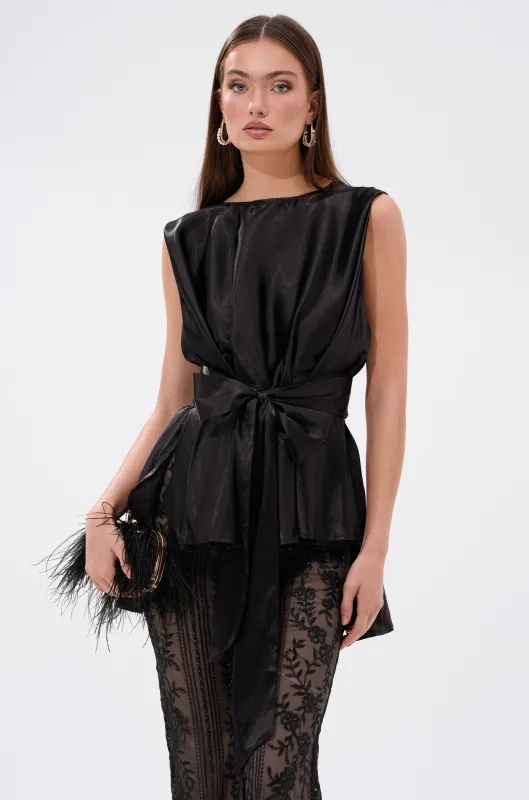 DEZI SATIN BLOUSE sold by AKIRA