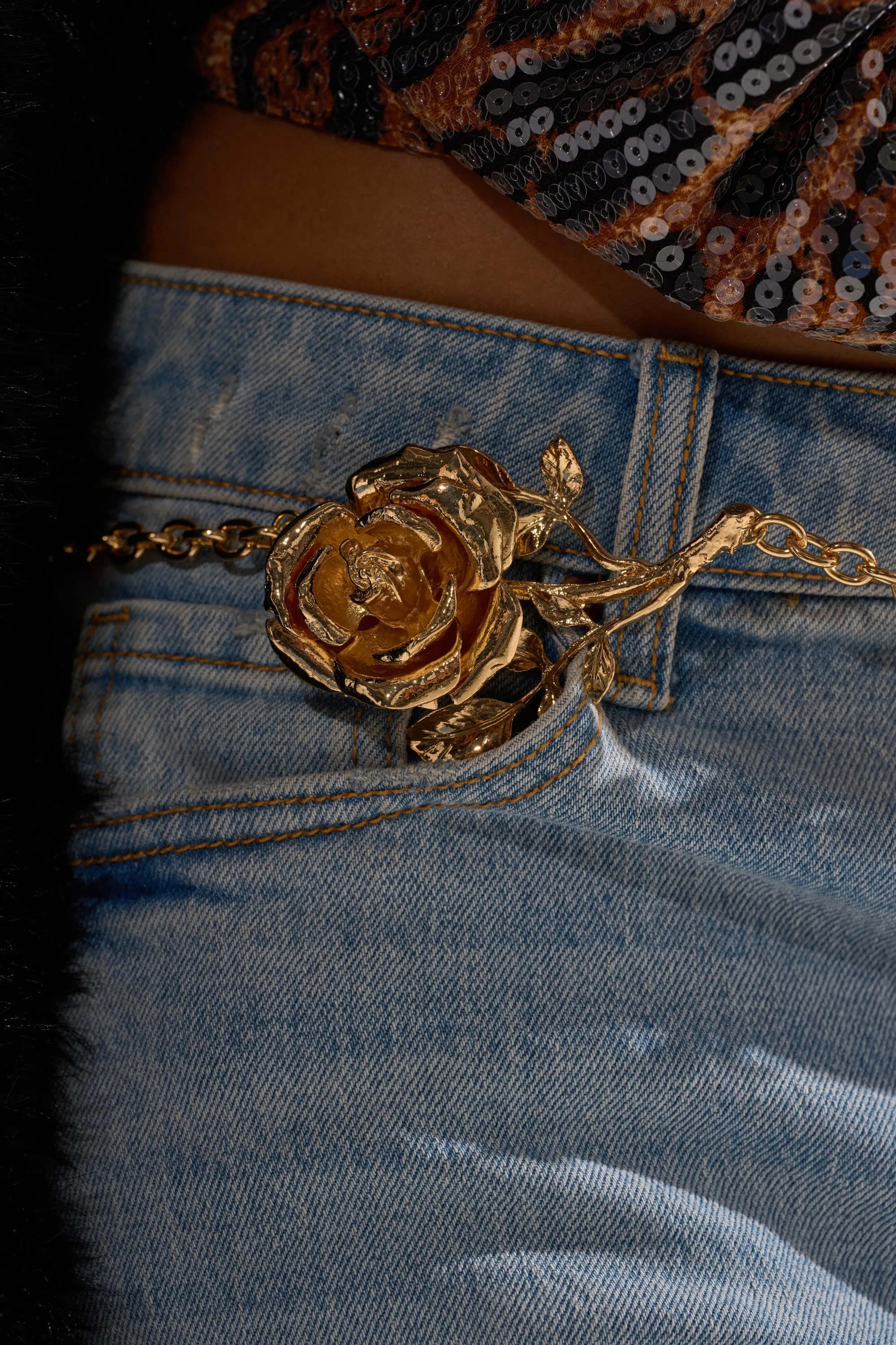 LIKE A ROSE CHAIN BELT sold by AKIRA product image thumbnail 2