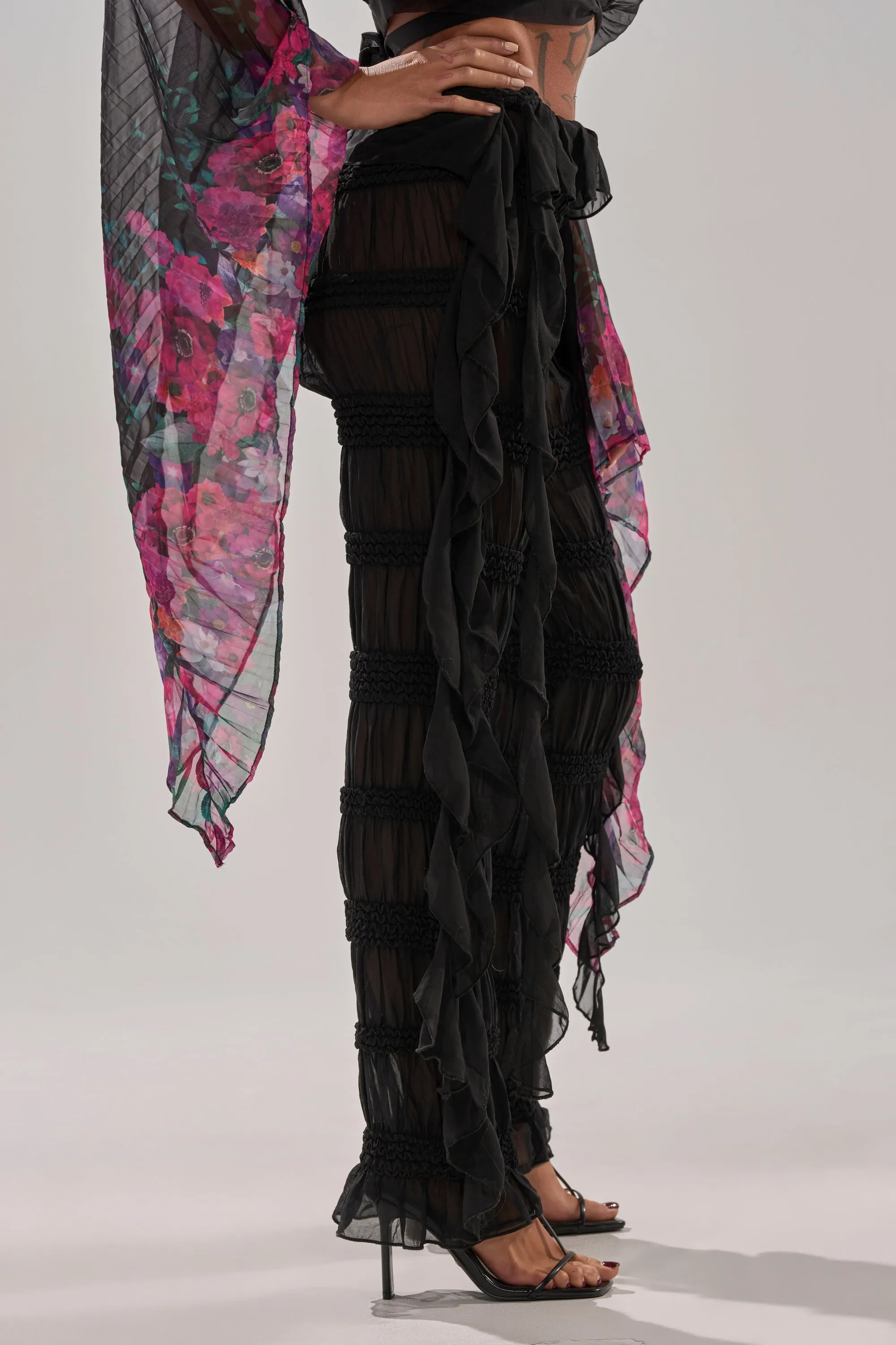 DANCING QUEEN RUFFLE PANT sold by AKIRA product image thumbnail 3