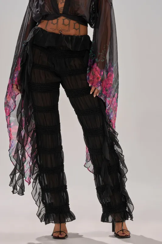 DANCING QUEEN RUFFLE PANT sold by AKIRA