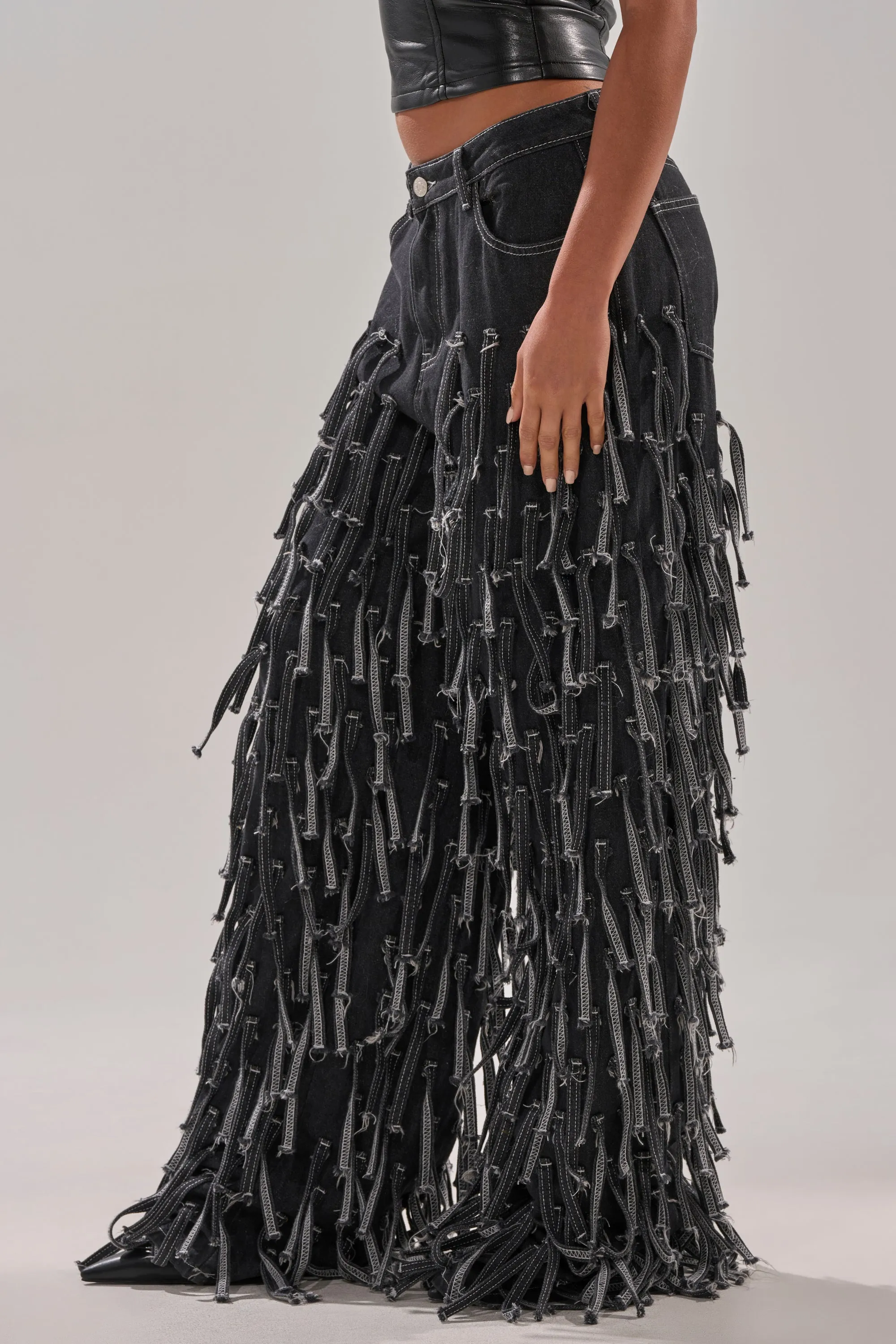 CRAZY FOR YOU FRINGE DENIM sold by AKIRA product image thumbnail 4