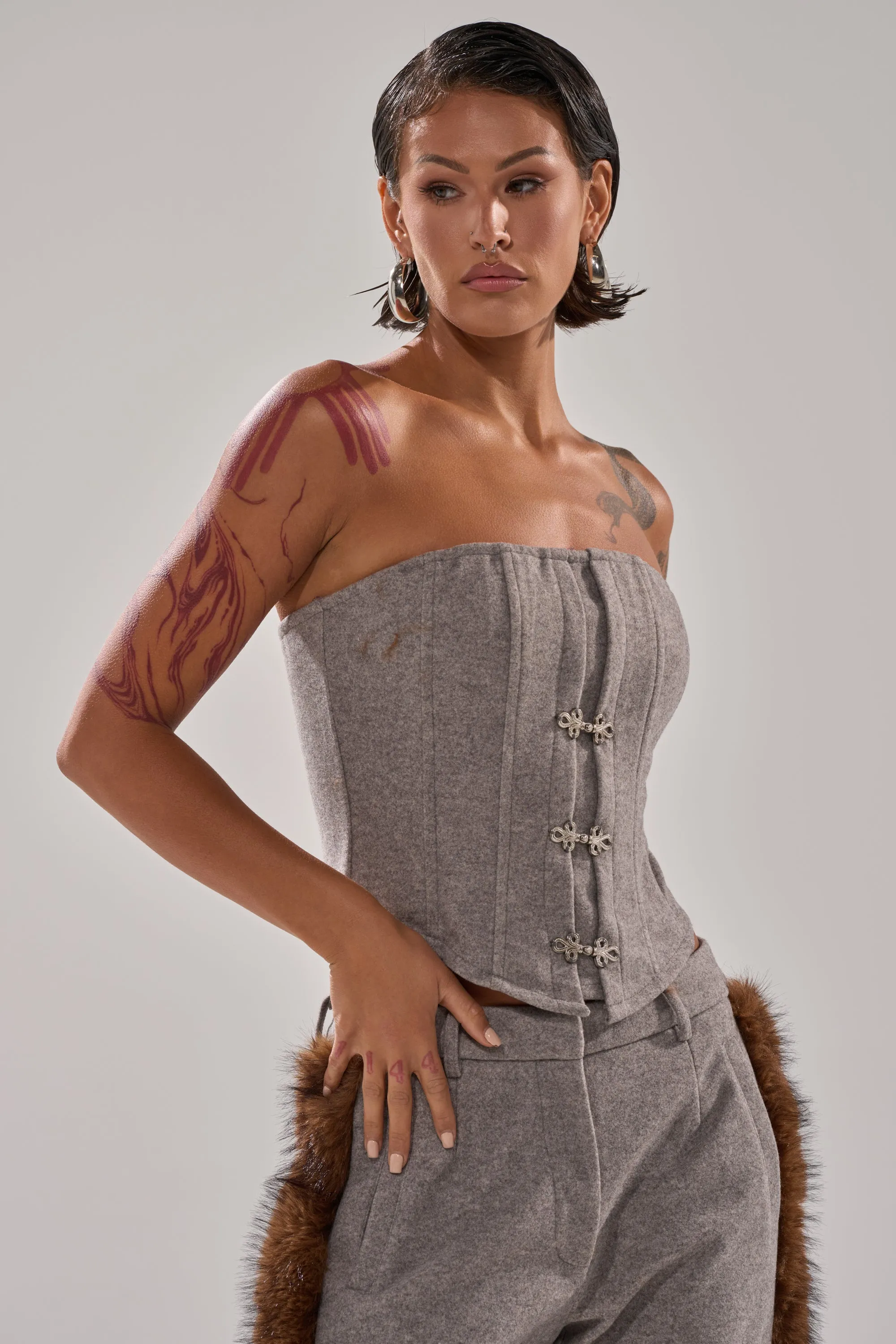 HALLE FUR TRIM CORSET sold by AKIRA product image thumbnail 3