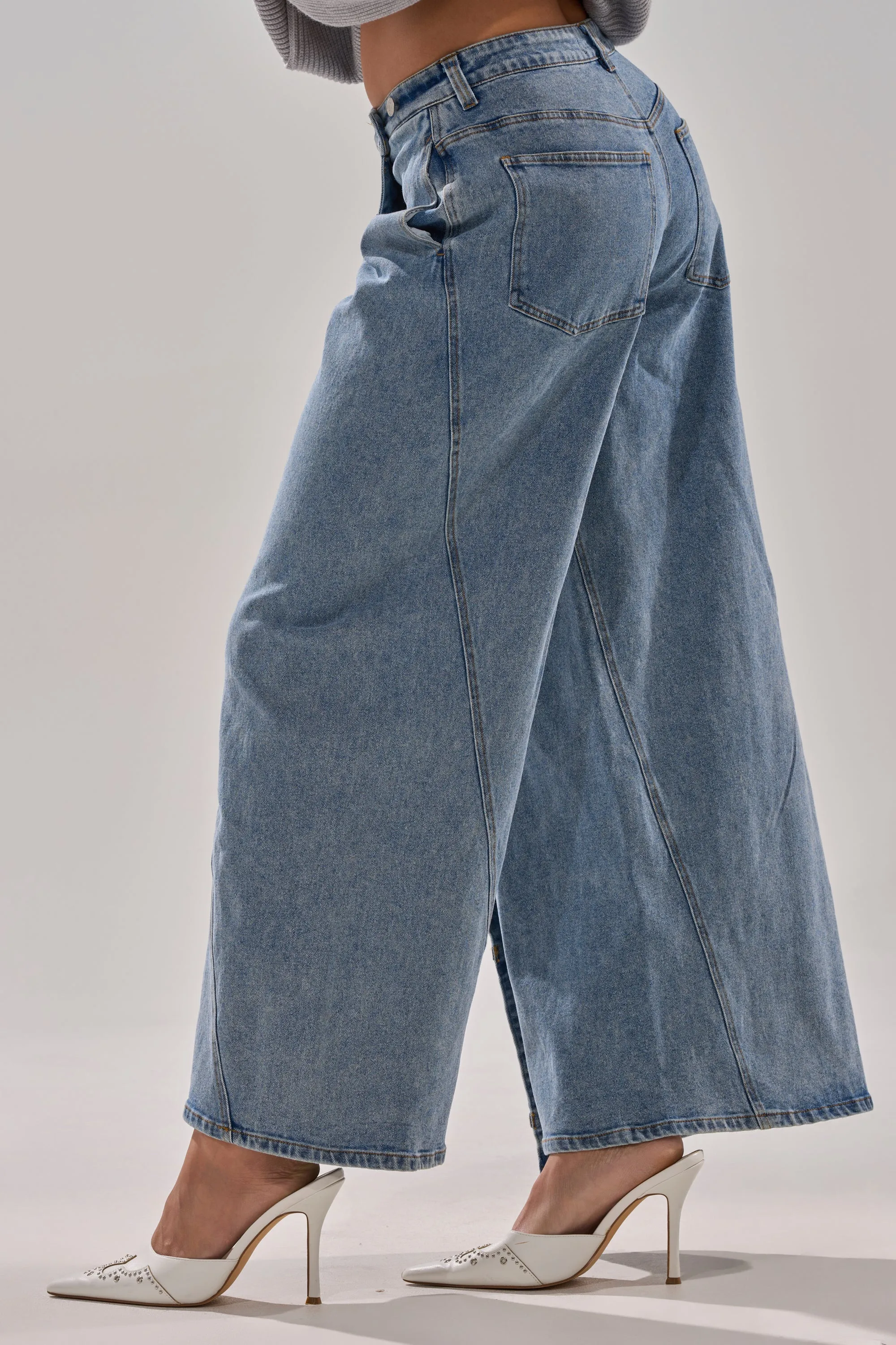 COVERED UP RELAXED DENIM PANT sold by AKIRA product image thumbnail 5