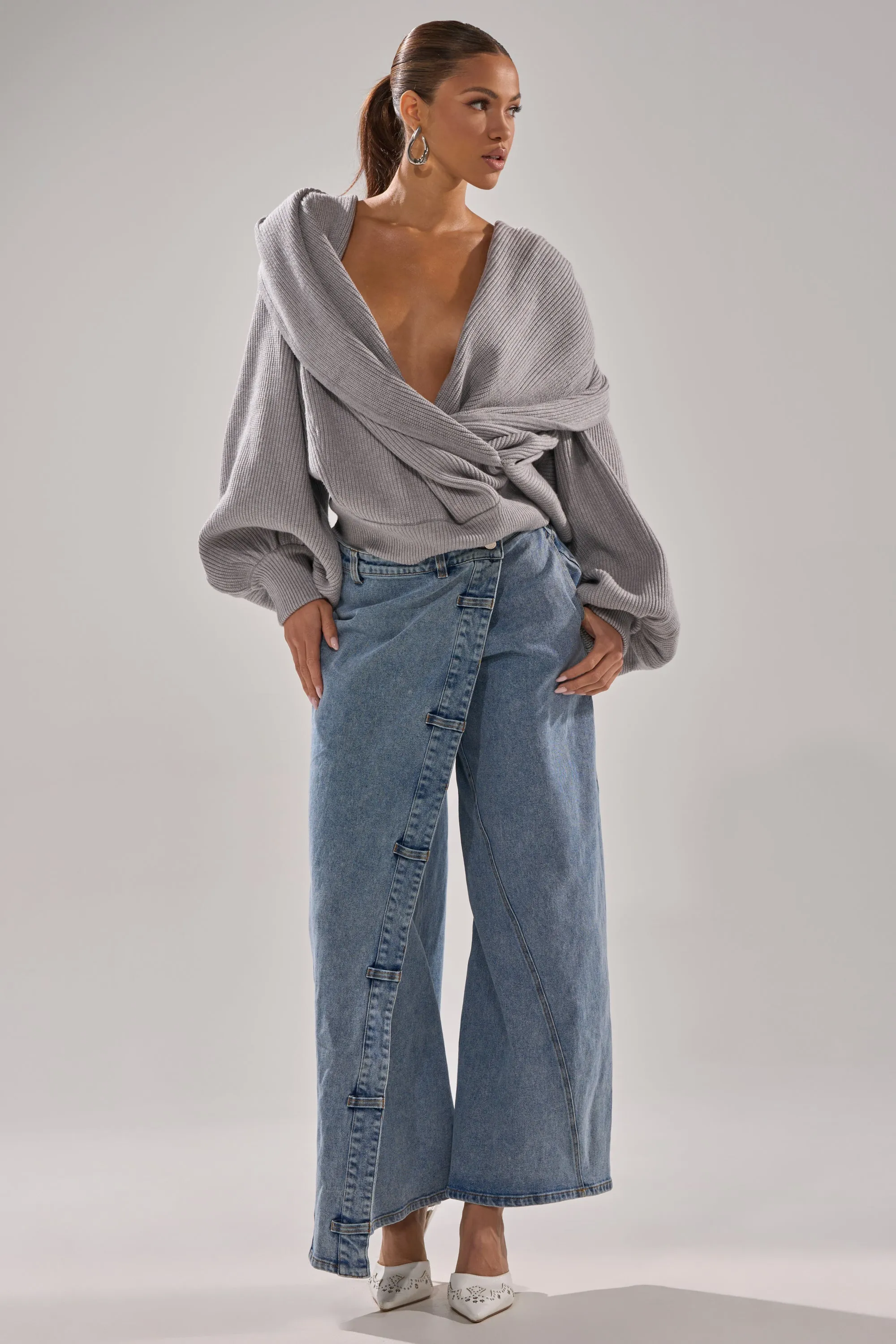 COVERED UP RELAXED DENIM PANT sold by AKIRA