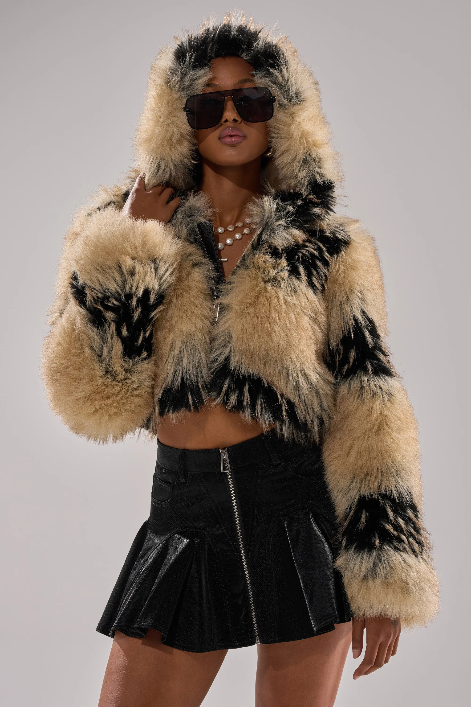ALEXIA FAUX FUR BOMBER sold by AKIRA product image thumbnail 4