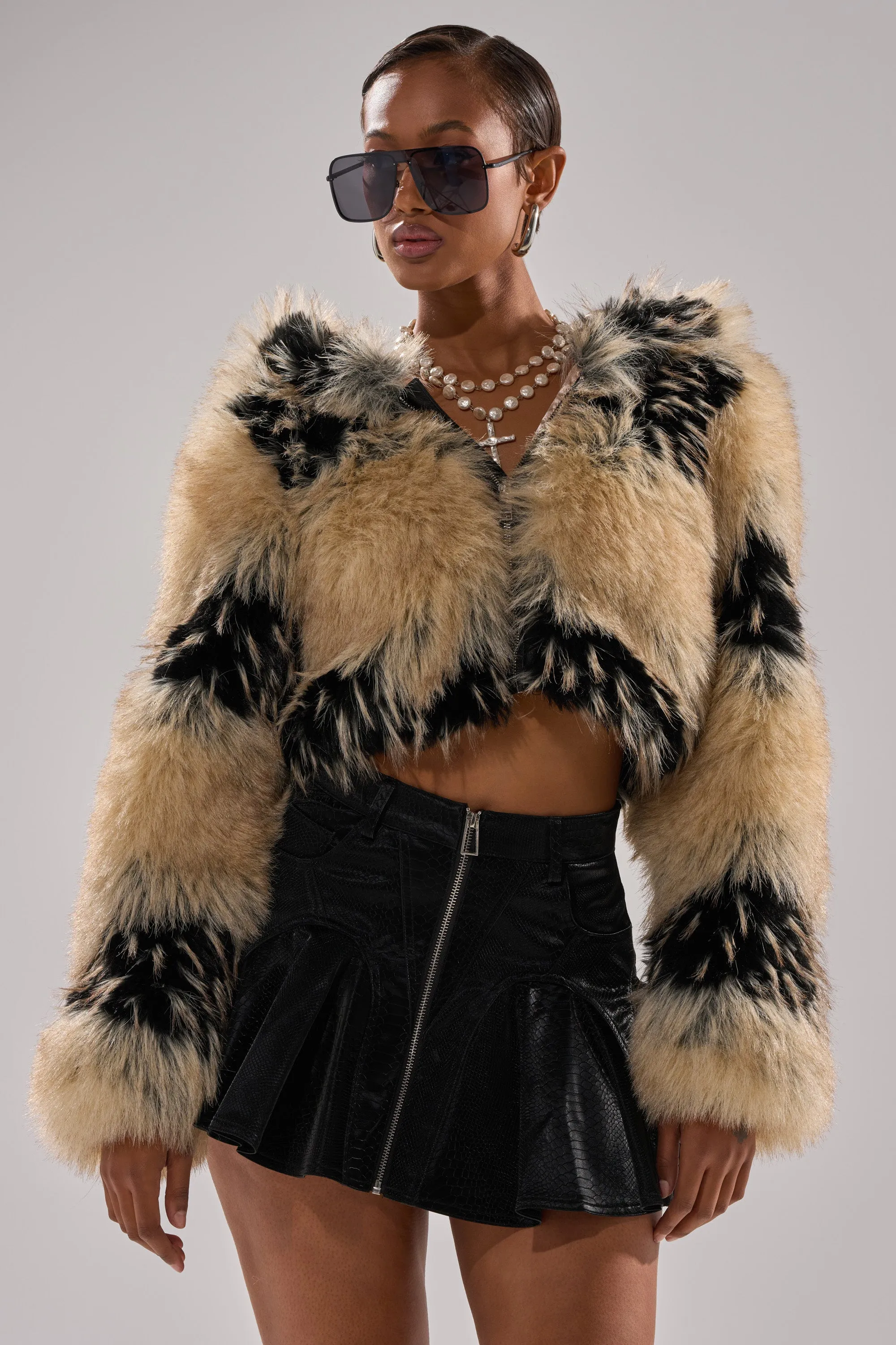 ALEXIA FAUX FUR BOMBER sold by AKIRA product image thumbnail 3