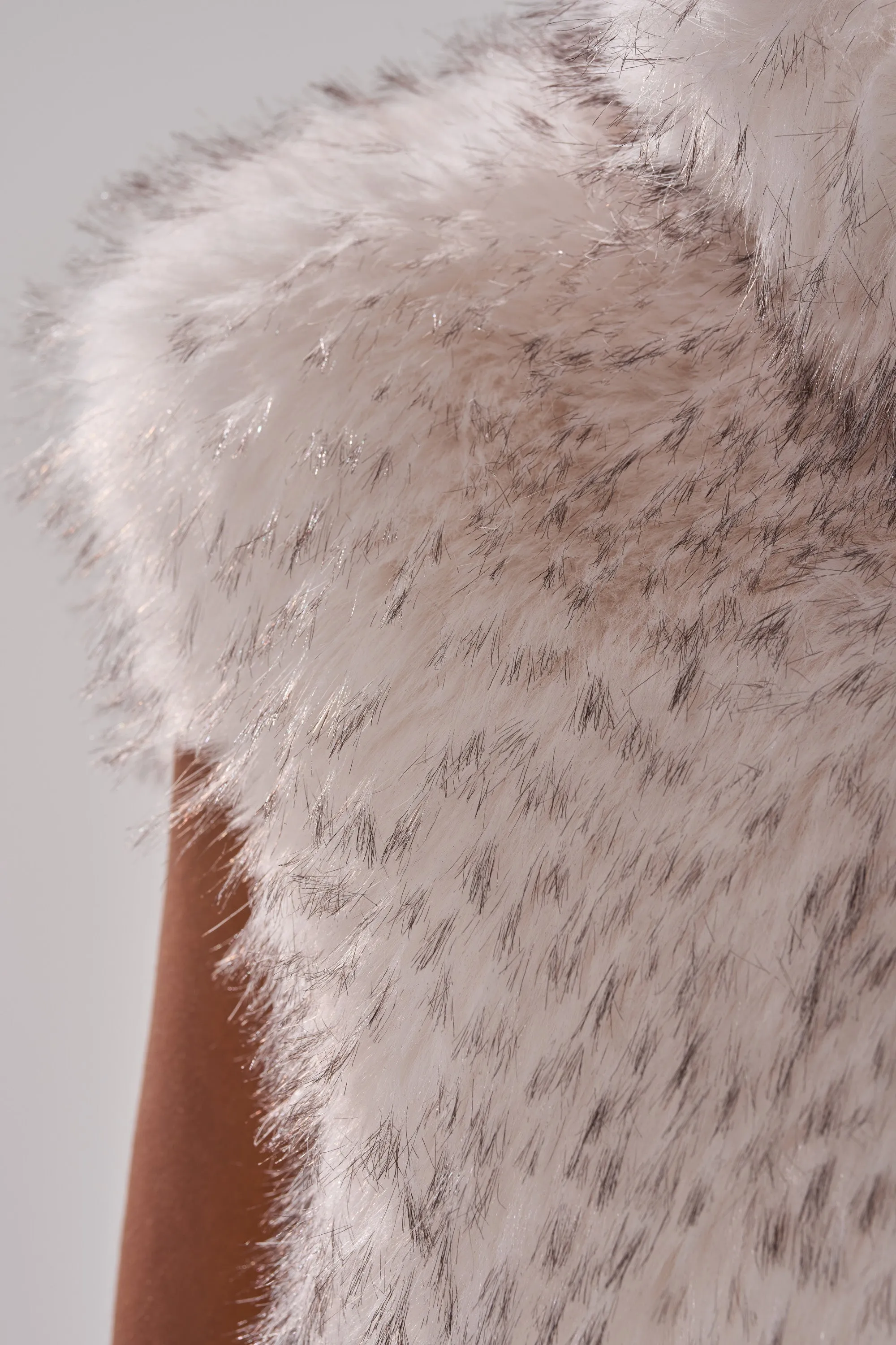 COCO CROPPED FUR VEST IN WHITE MULTI sold by AKIRA product image thumbnail 5