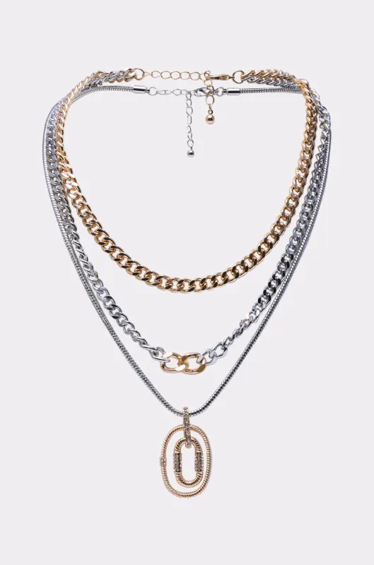 CAN YOU NOT NECKLACE SET sold by AKIRA