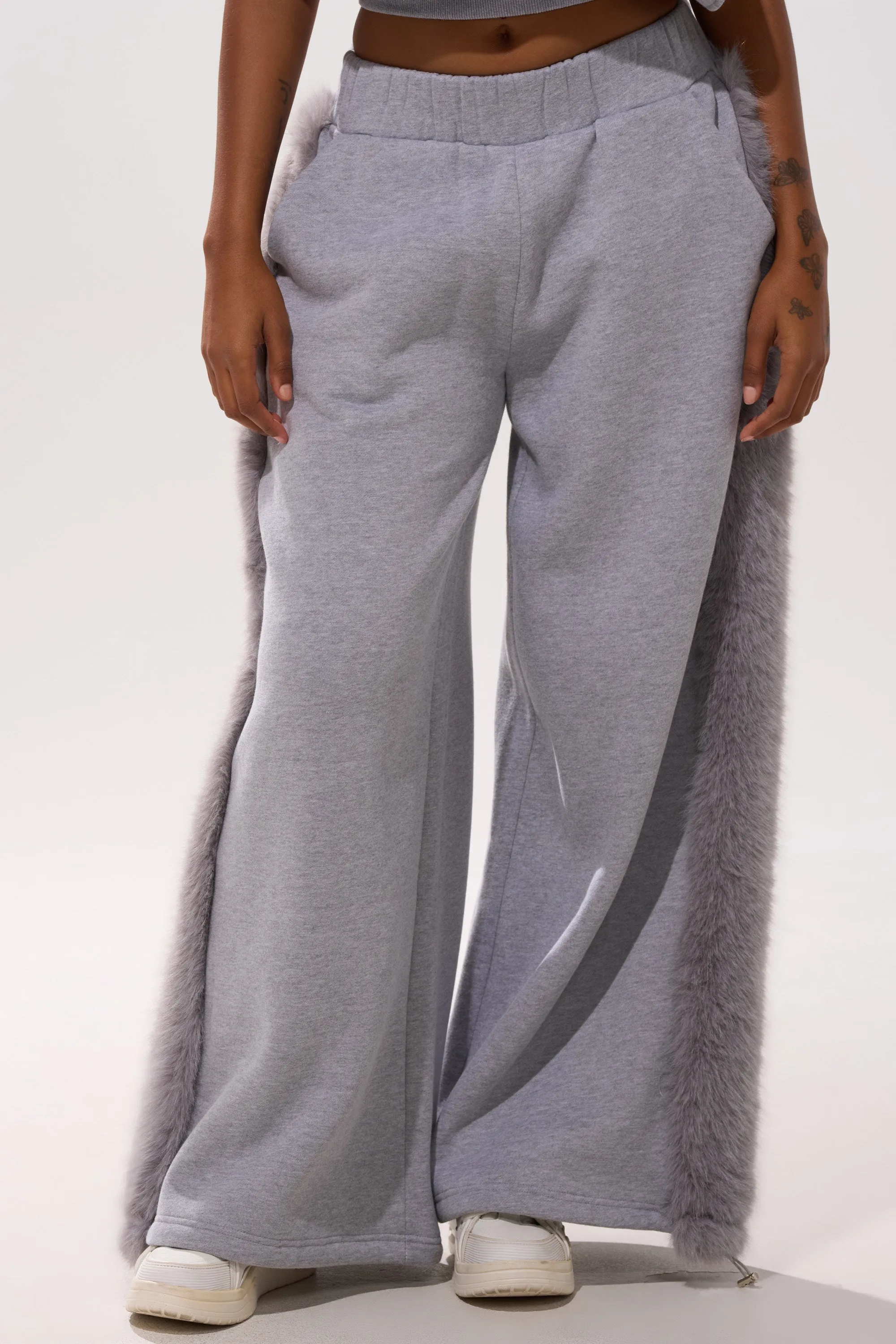 LUXE FUR JOGGER IN GREY sold by AKIRA product image thumbnail 3